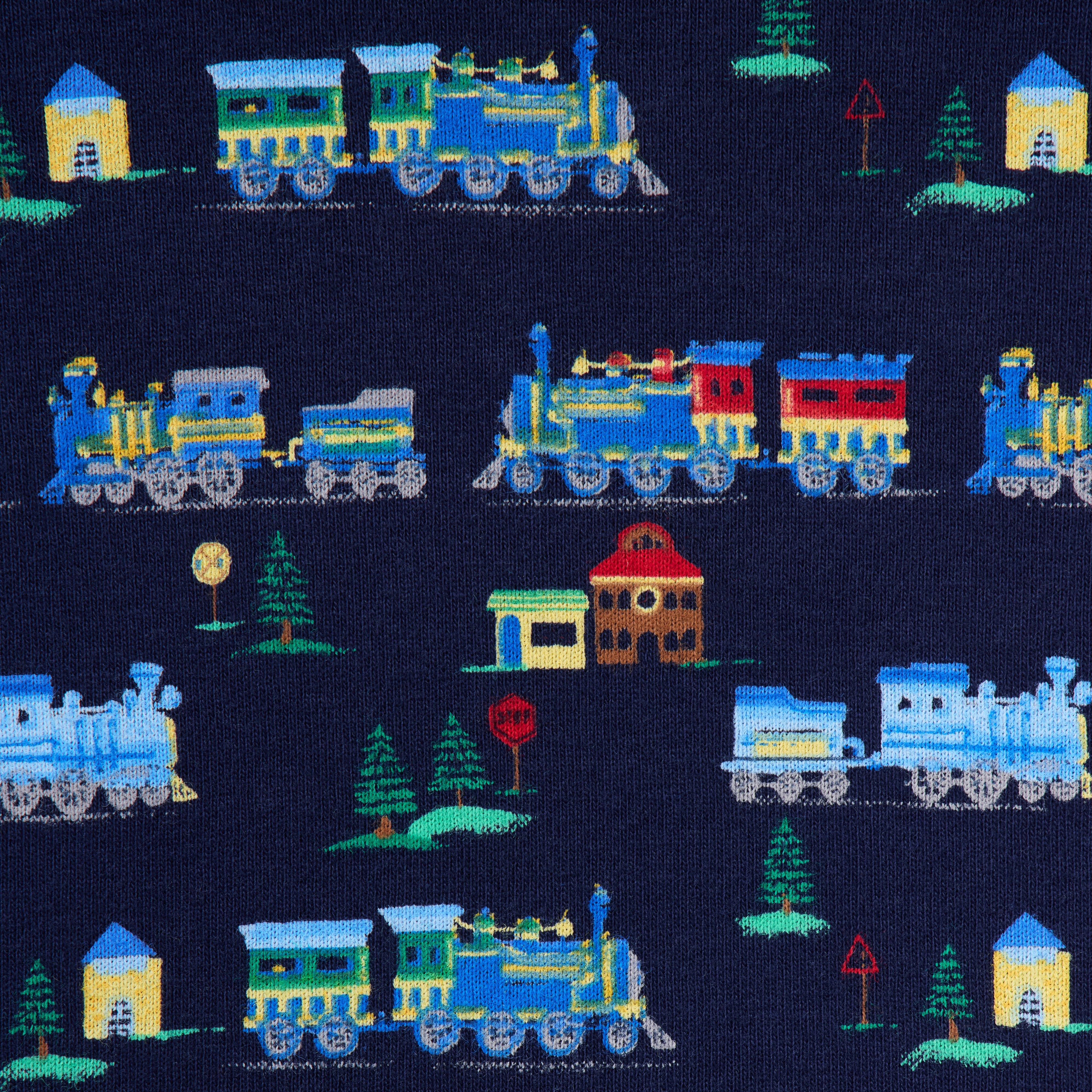 Organic Cotton Train Pajama image number 1