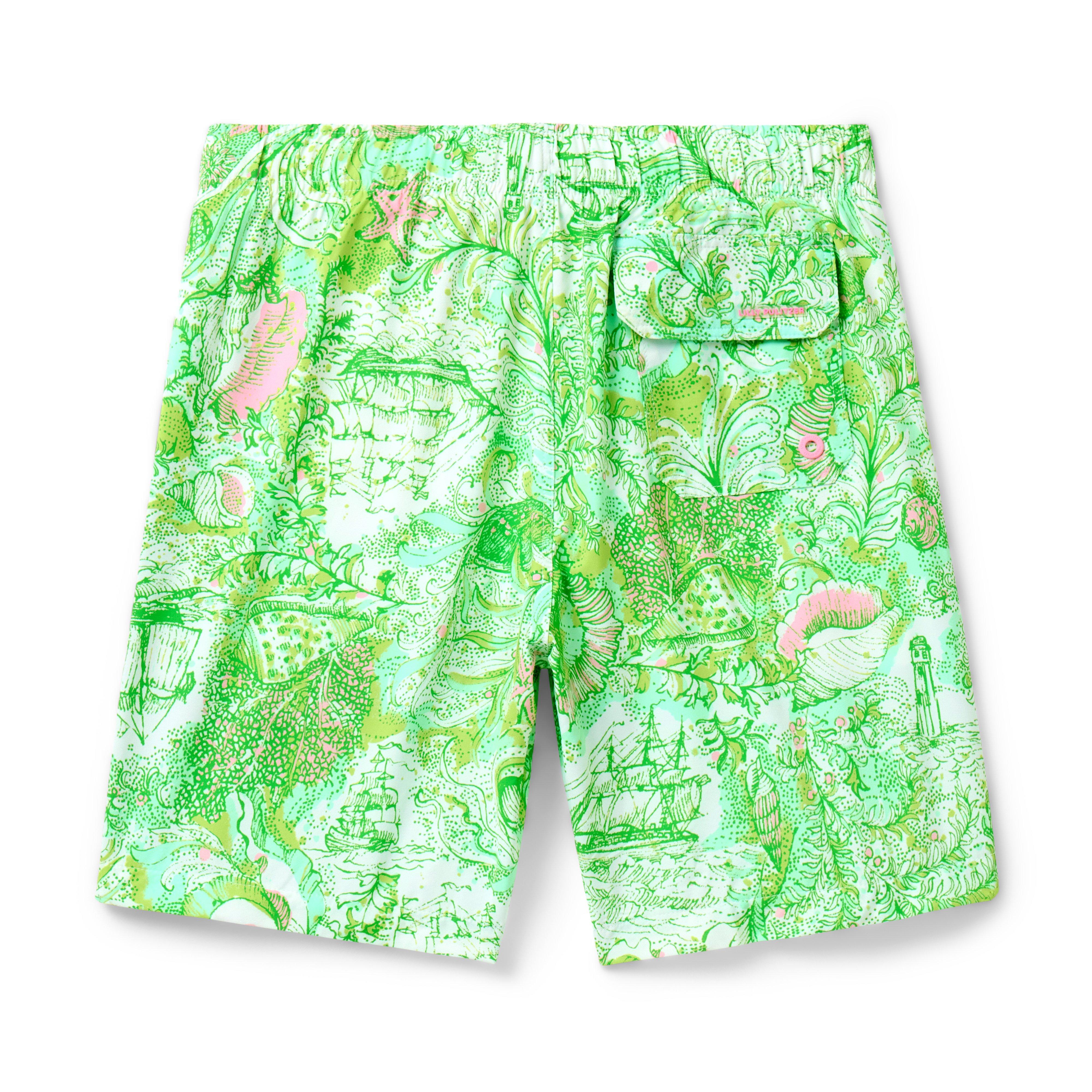 Lilly Pulitzer x Janie and Jack Men's Del Lago Swim Trunk image number 1
