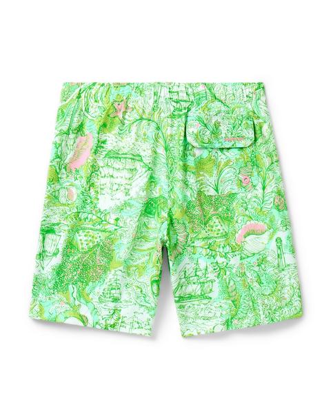 Lilly Pulitzer x Janie and Jack Men's Del Lago Swim Trunk
