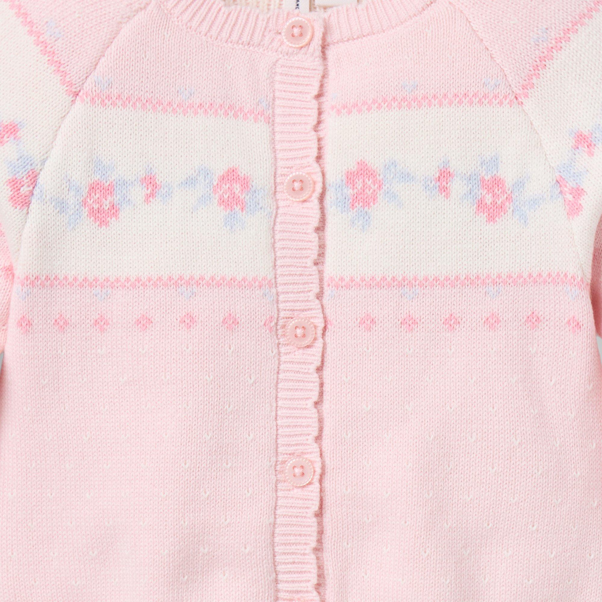 Baby Floral Fair Isle Cardigan image number 1