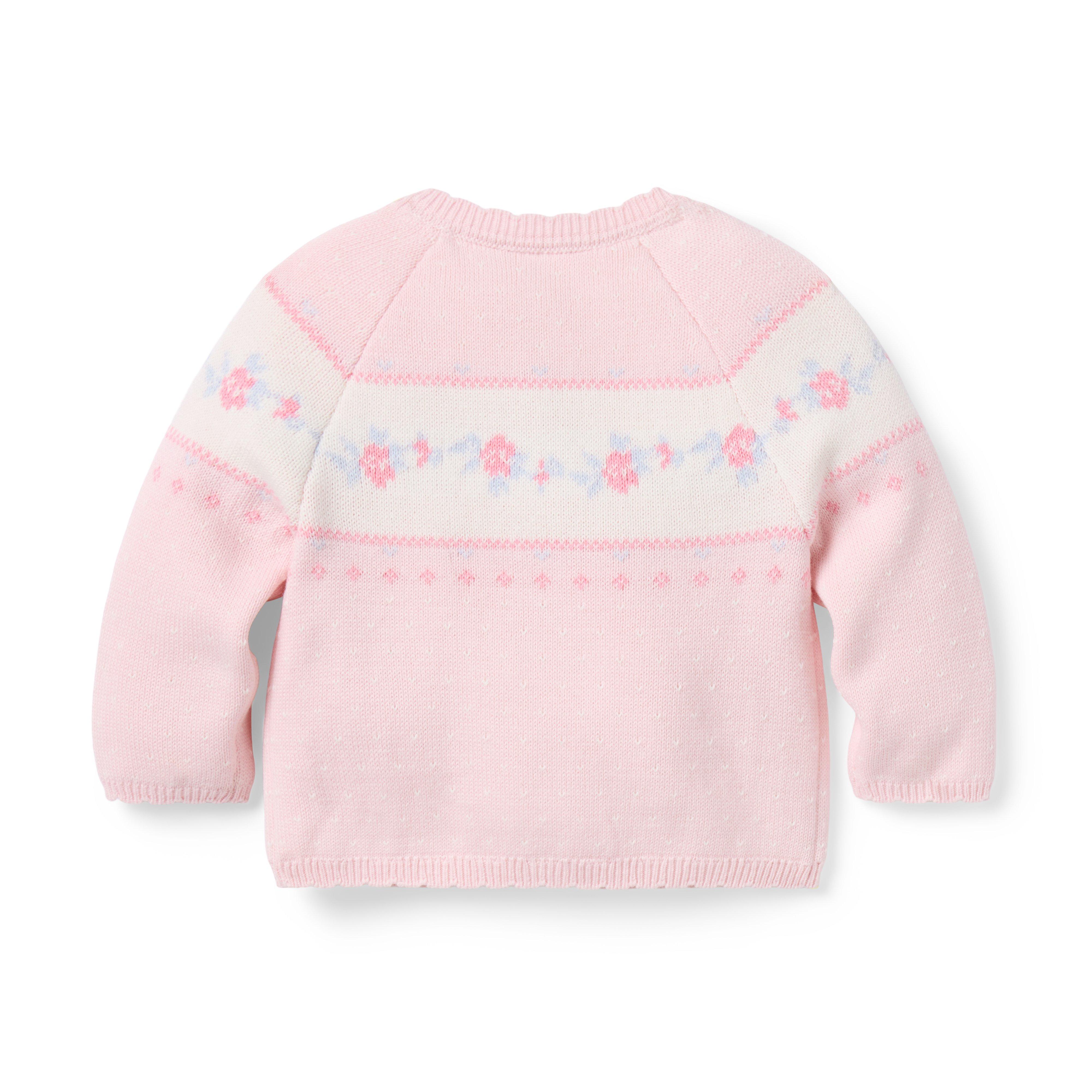 Baby Floral Fair Isle Cardigan image number 2