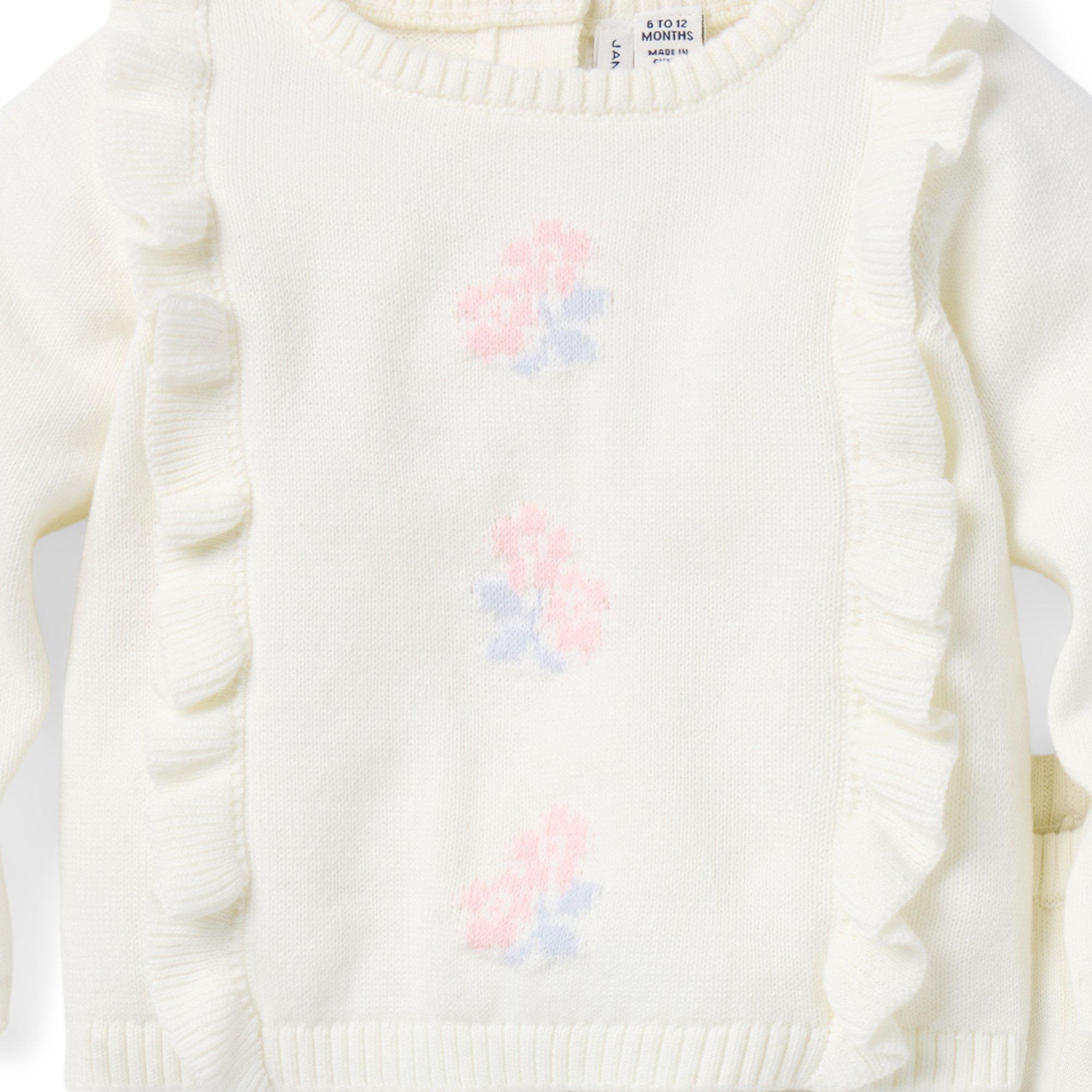 Baby Floral Ruffle Matching Sweater Set image number 1