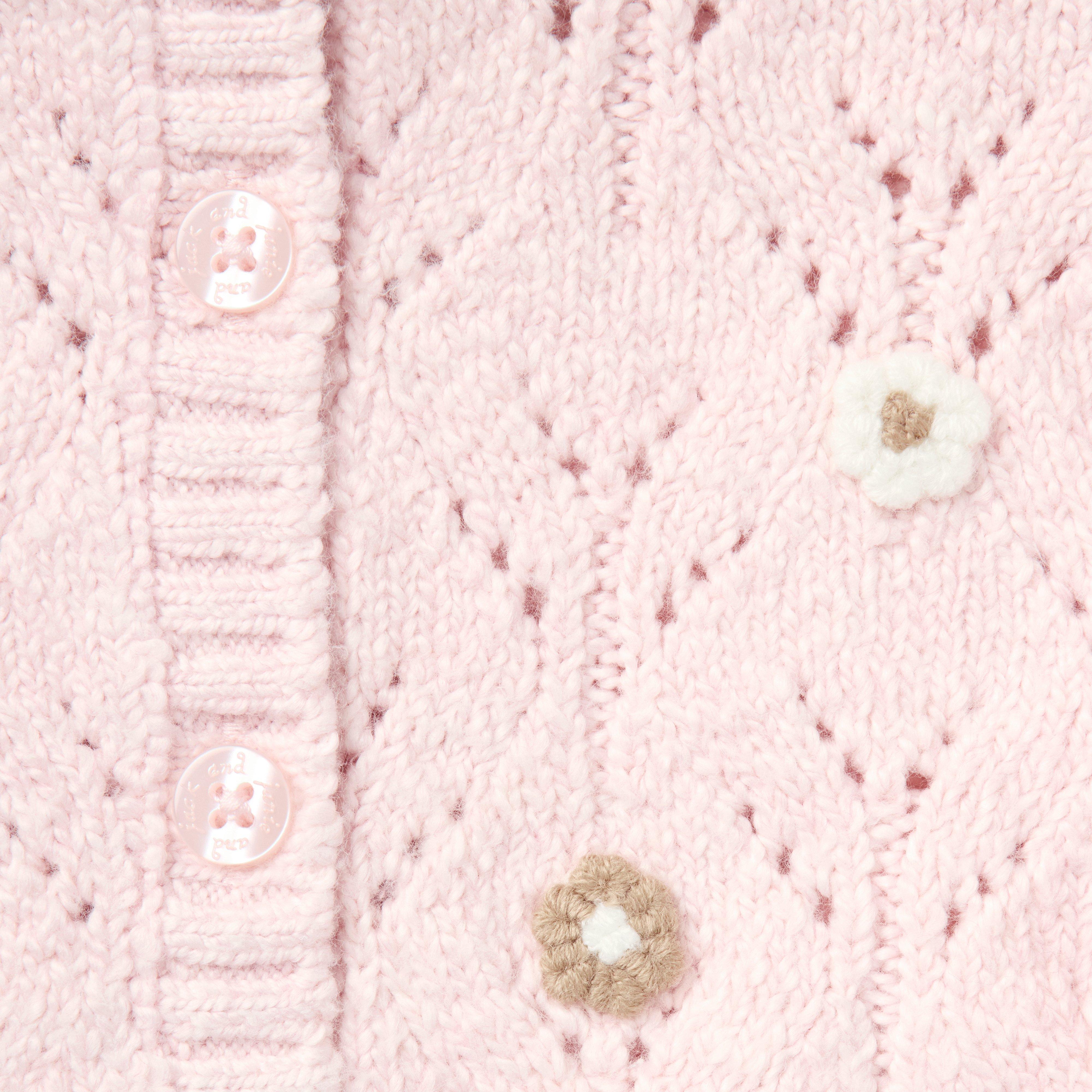 Baby Embroidered Floral Pointelle Matching Set image number 2