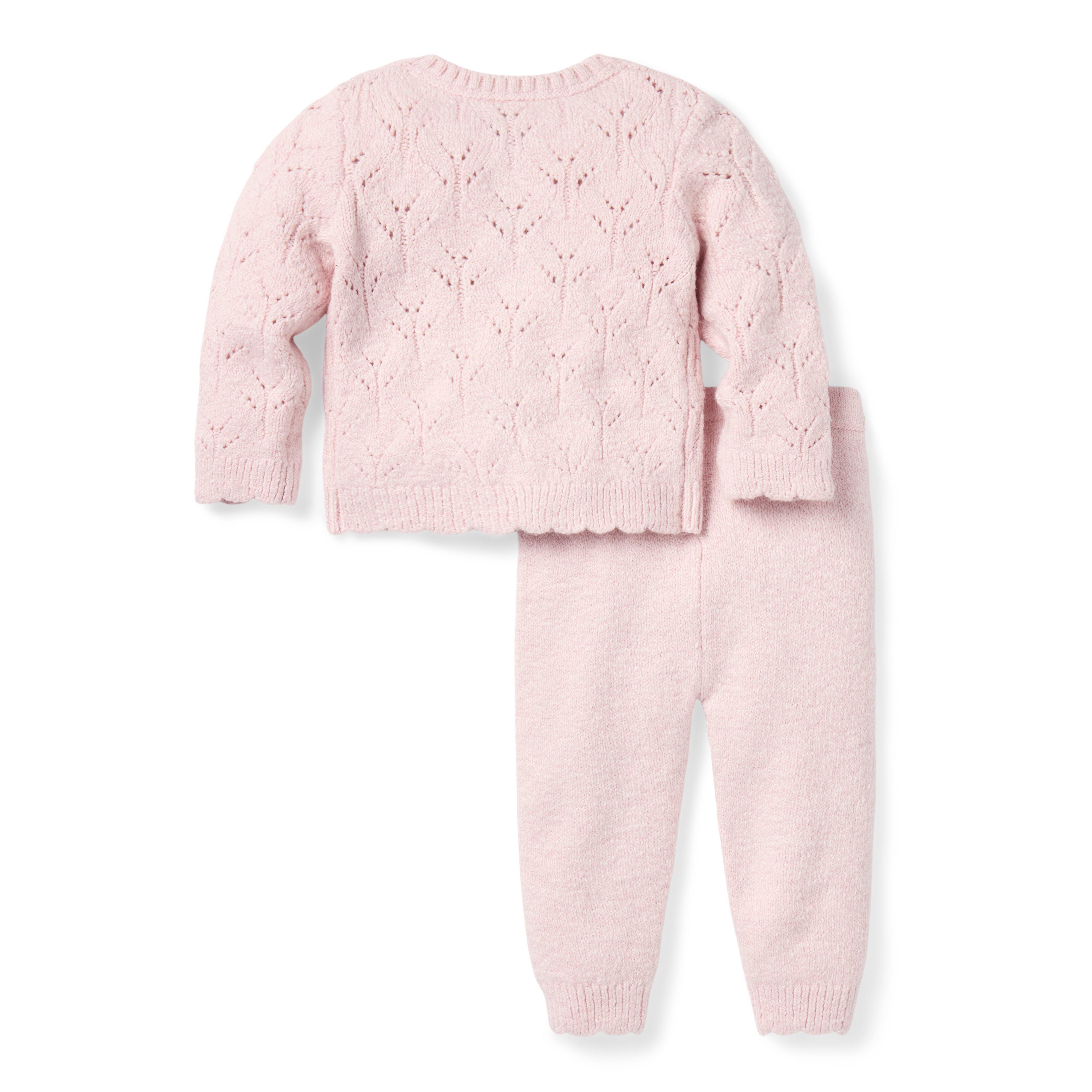 Baby Embroidered Floral Pointelle Matching Set image number 1