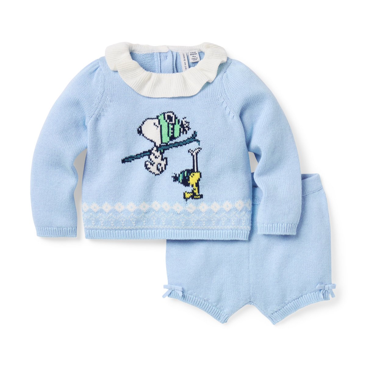Комплекты Janie and Jack Peanuts™ Ski Matching Baby Sweater Set для девочек, цвет: Синий