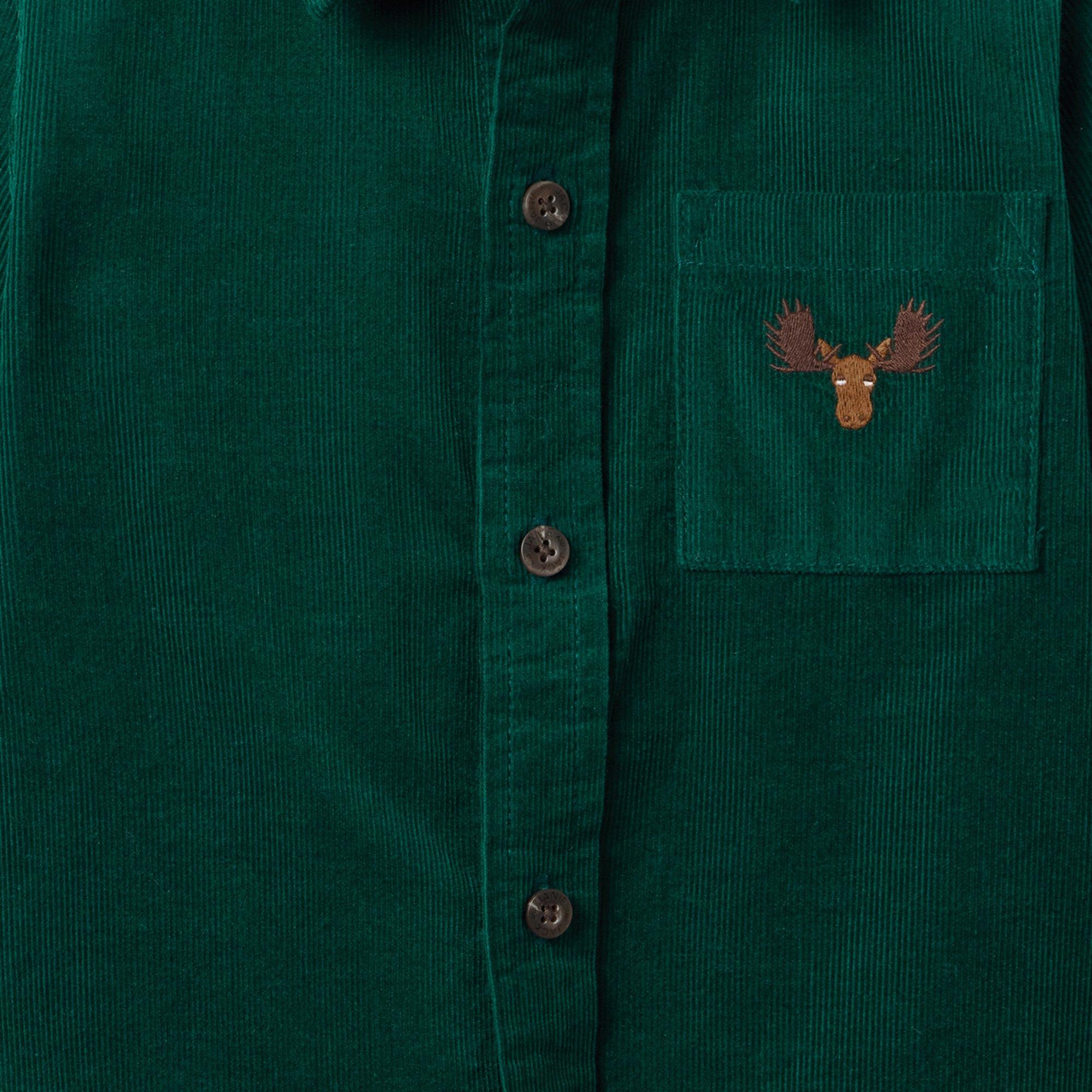 Embroidered Moose Corduroy Shirt image number 1