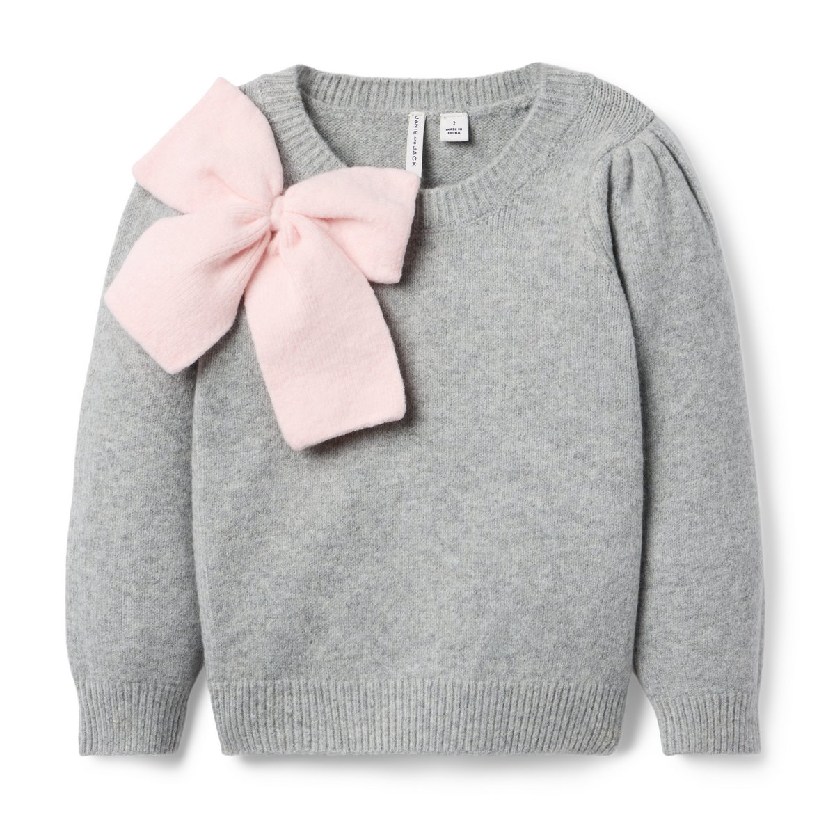 Свитер Janie and Jack The Statement Bow для девочек, цвет: Серый