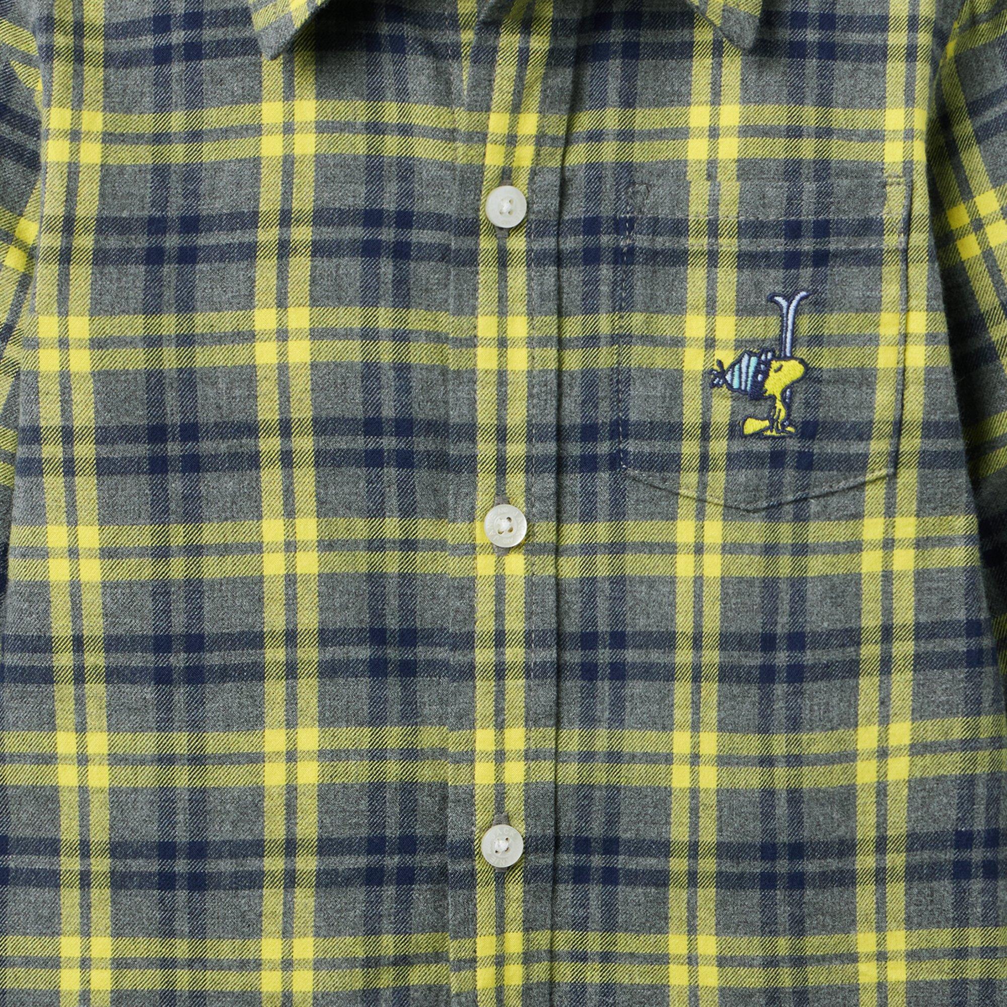 PEANUTS&trade; Woodstock Plaid Flannel Shirt image number 1