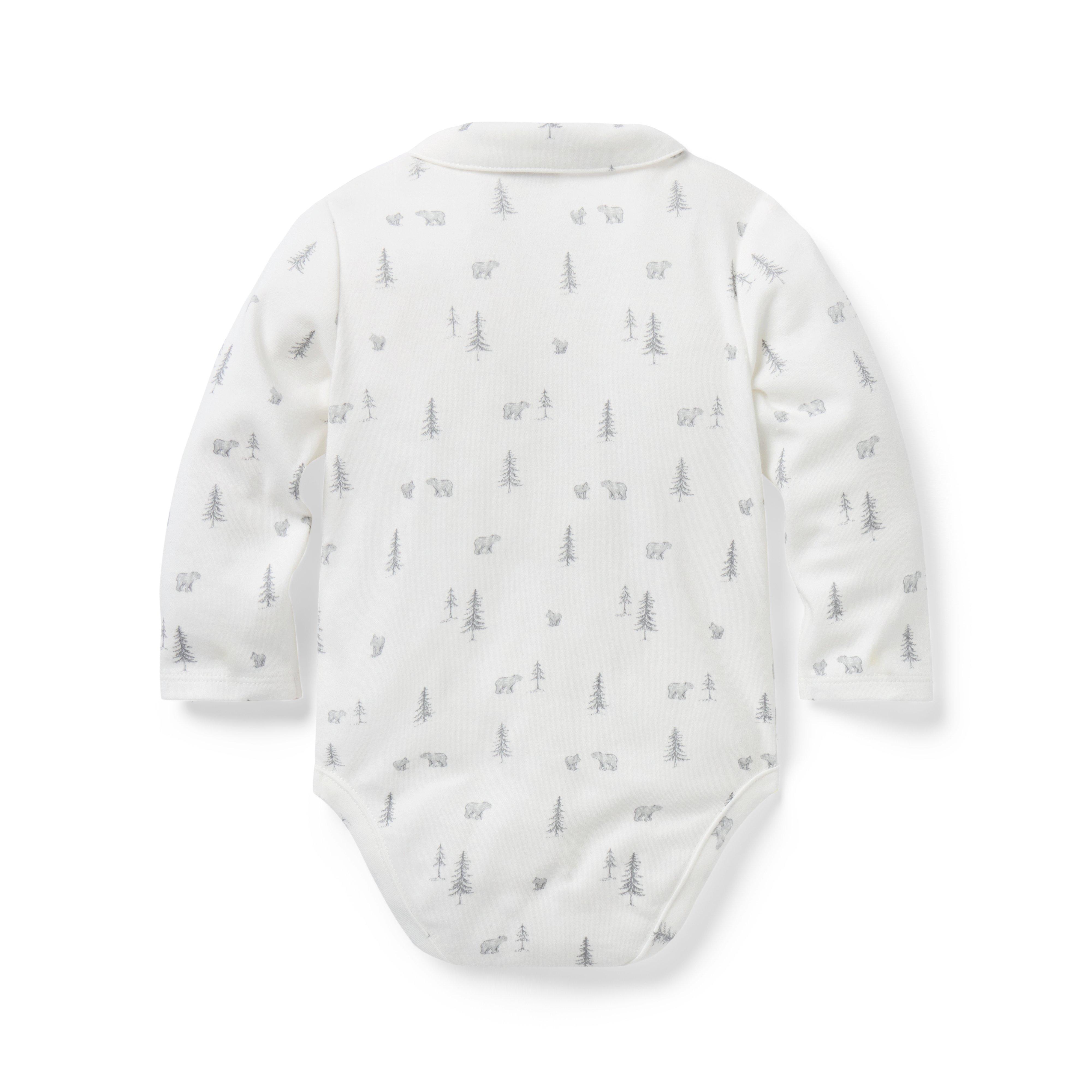 Baby Bear Forest Collared Bodysuit image number 2