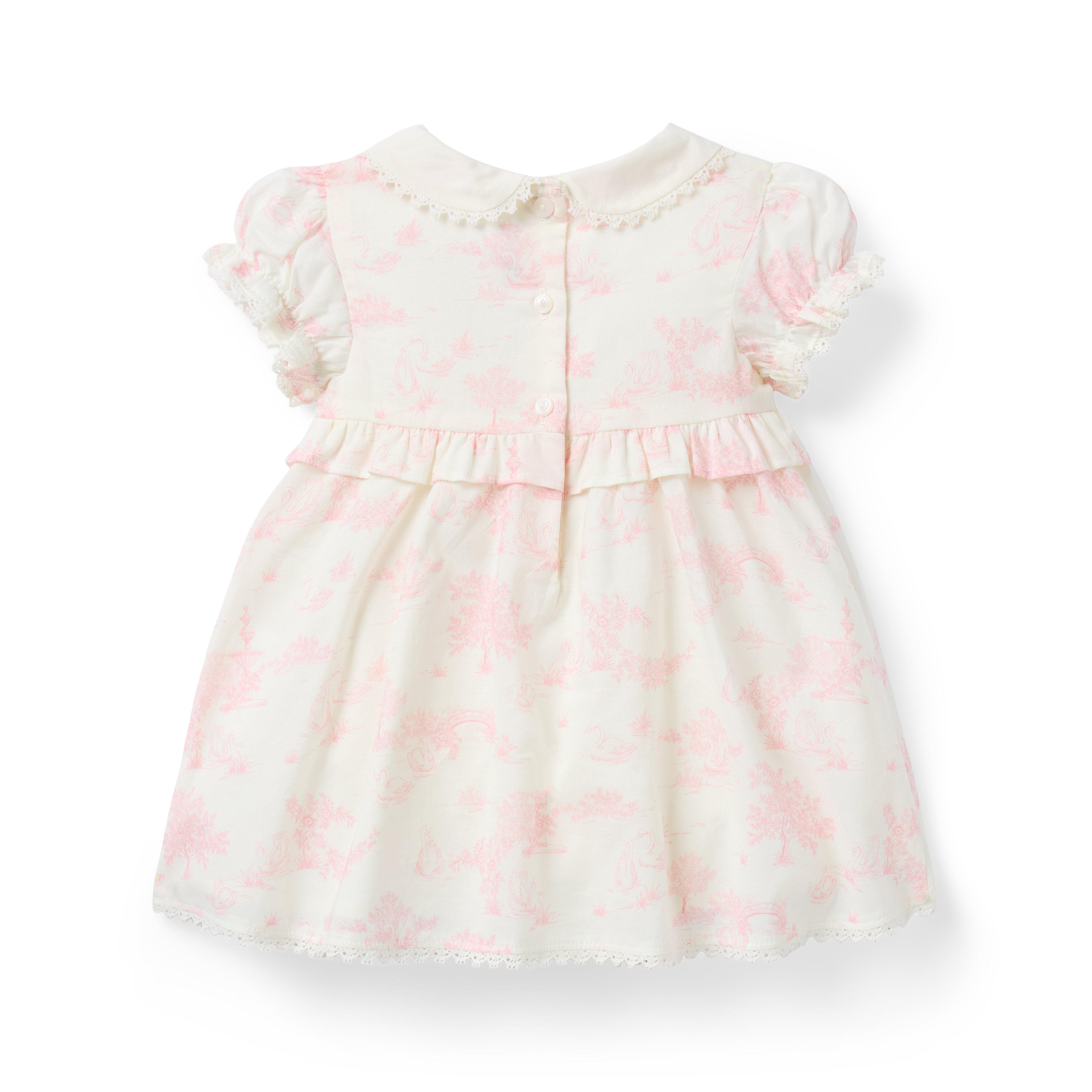Baby Swan Toile Collared Dress image number 2