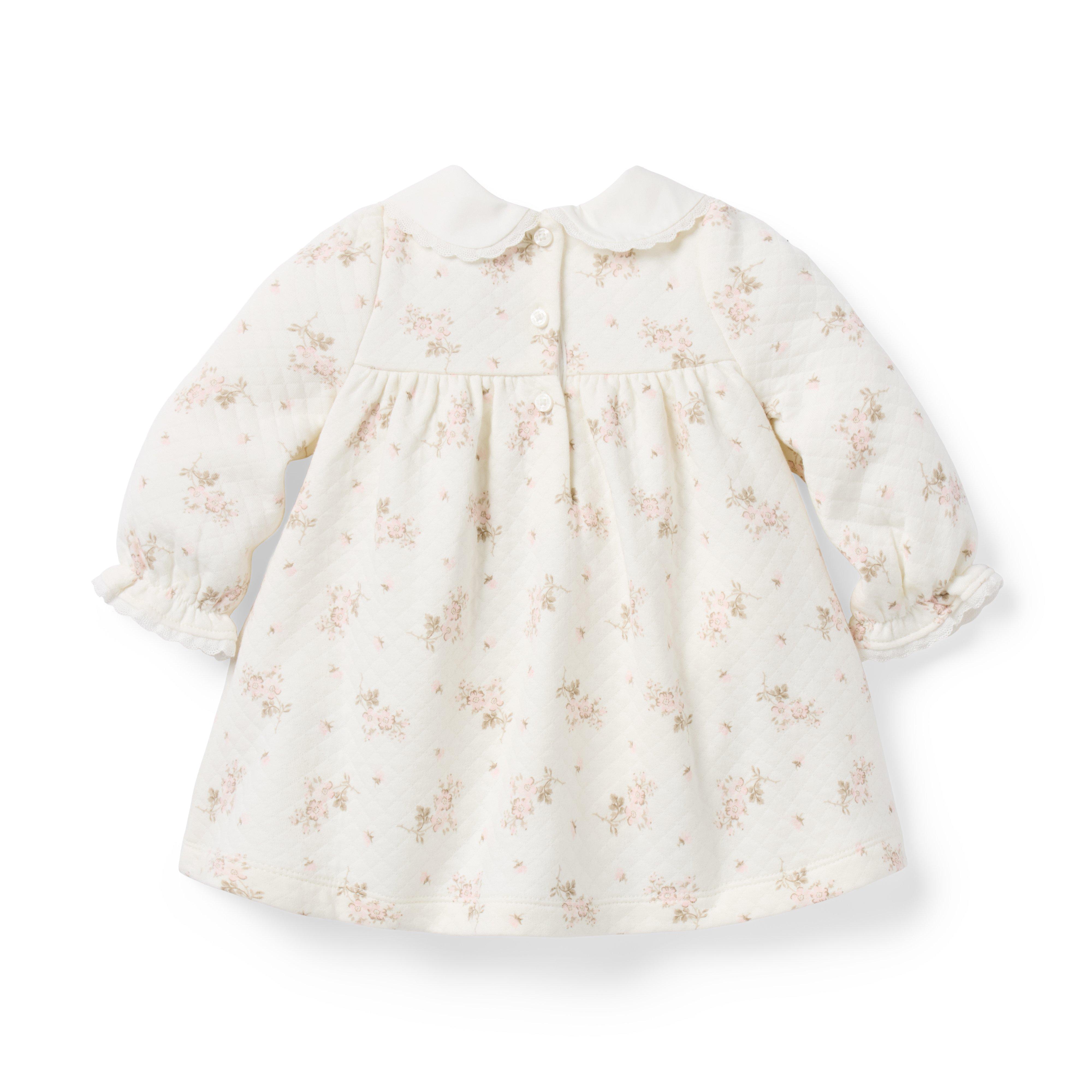 Baby Quilted Floral Collared Dress image number 1