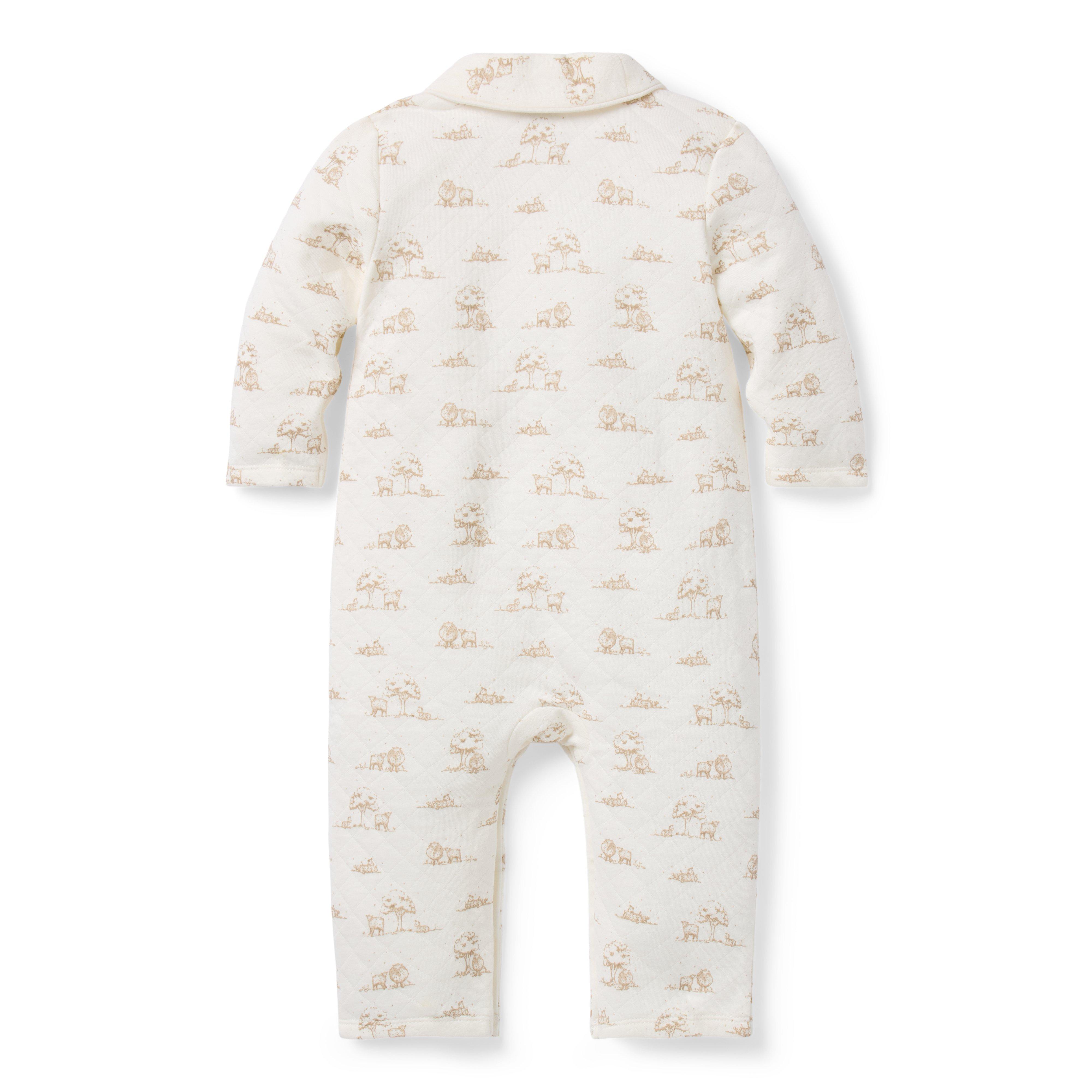 Baby Quilted Sheep Toile One-Piece image number 1