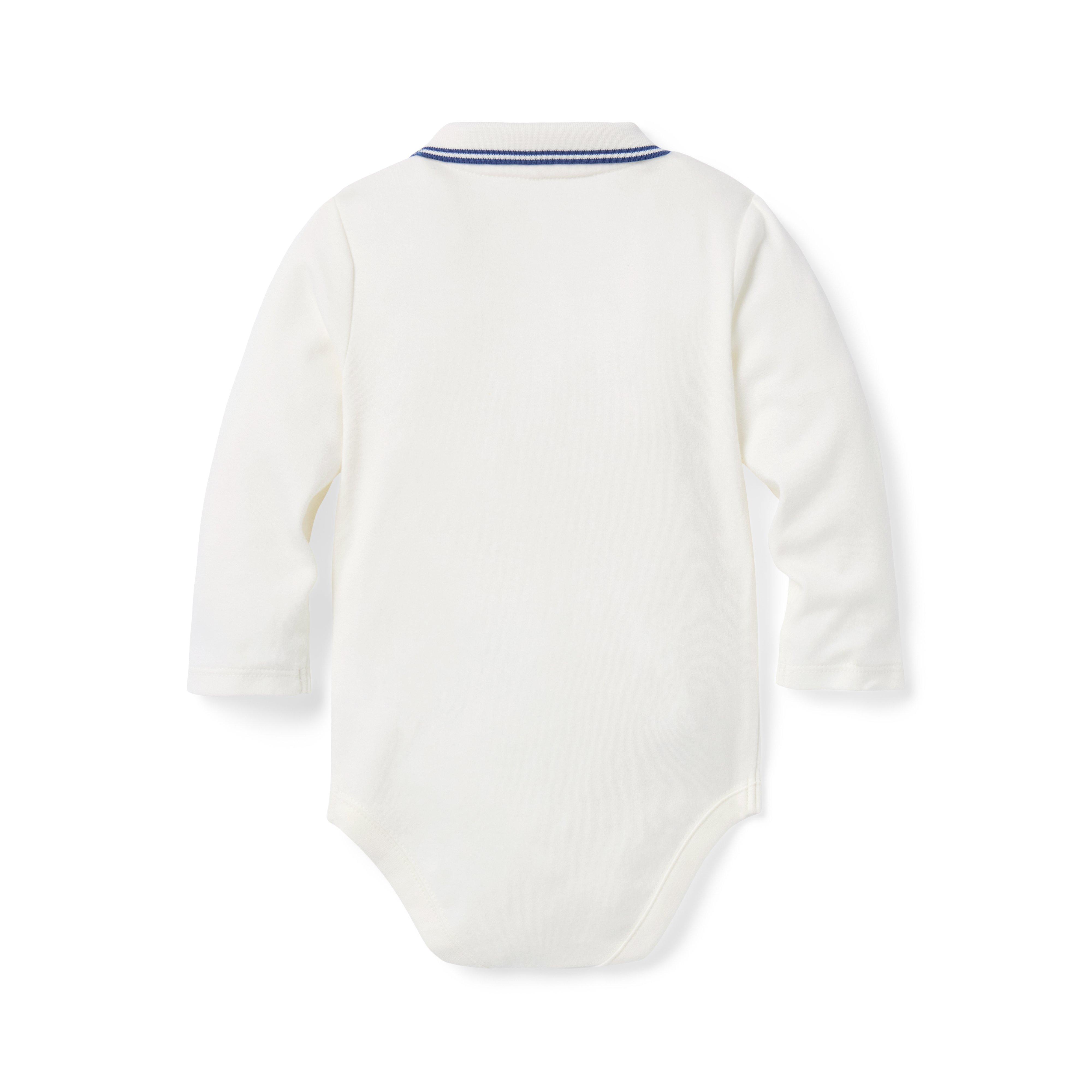 Baby Embroidered Fox Polo Bodysuit image number 2