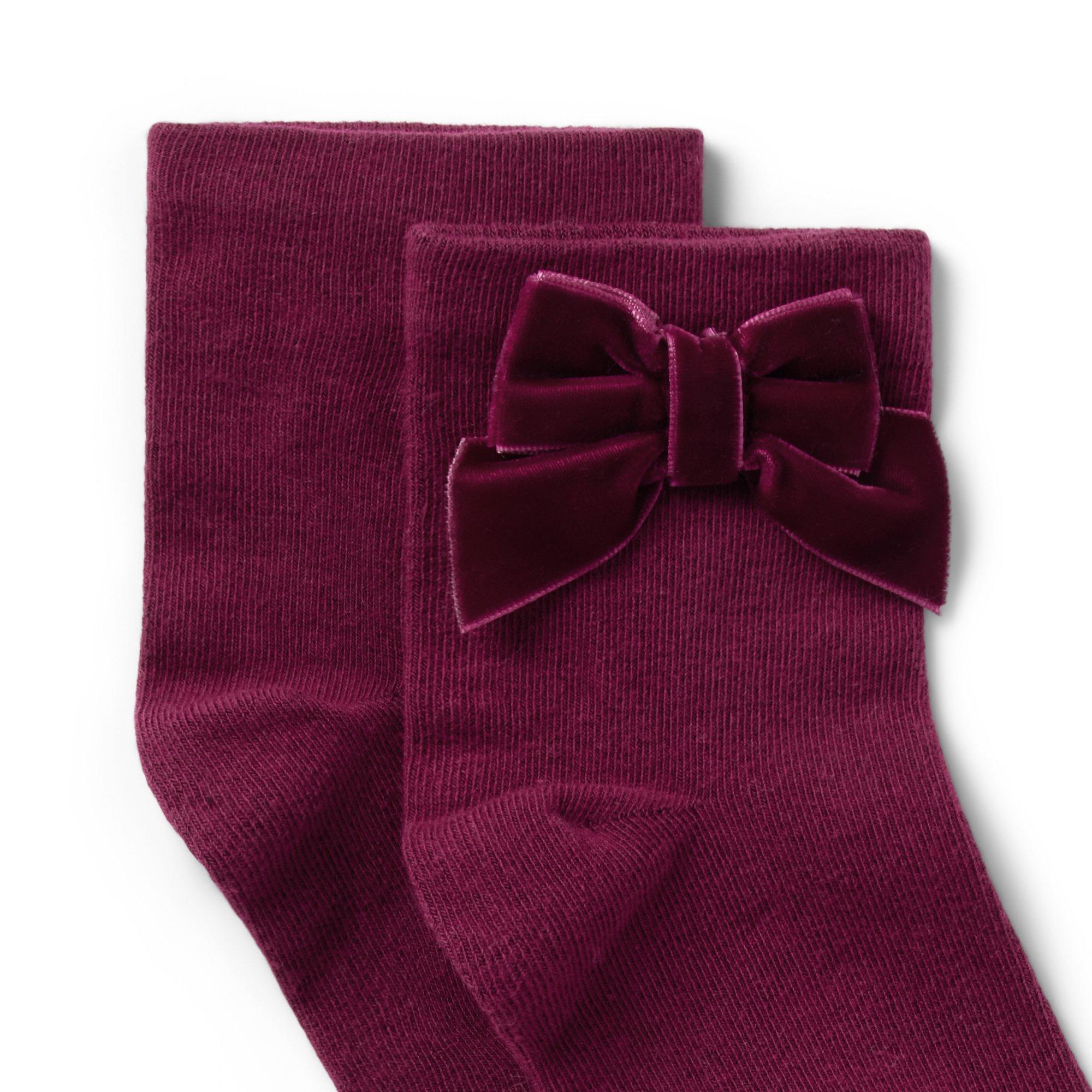 Velvet Bow Sock image number 1