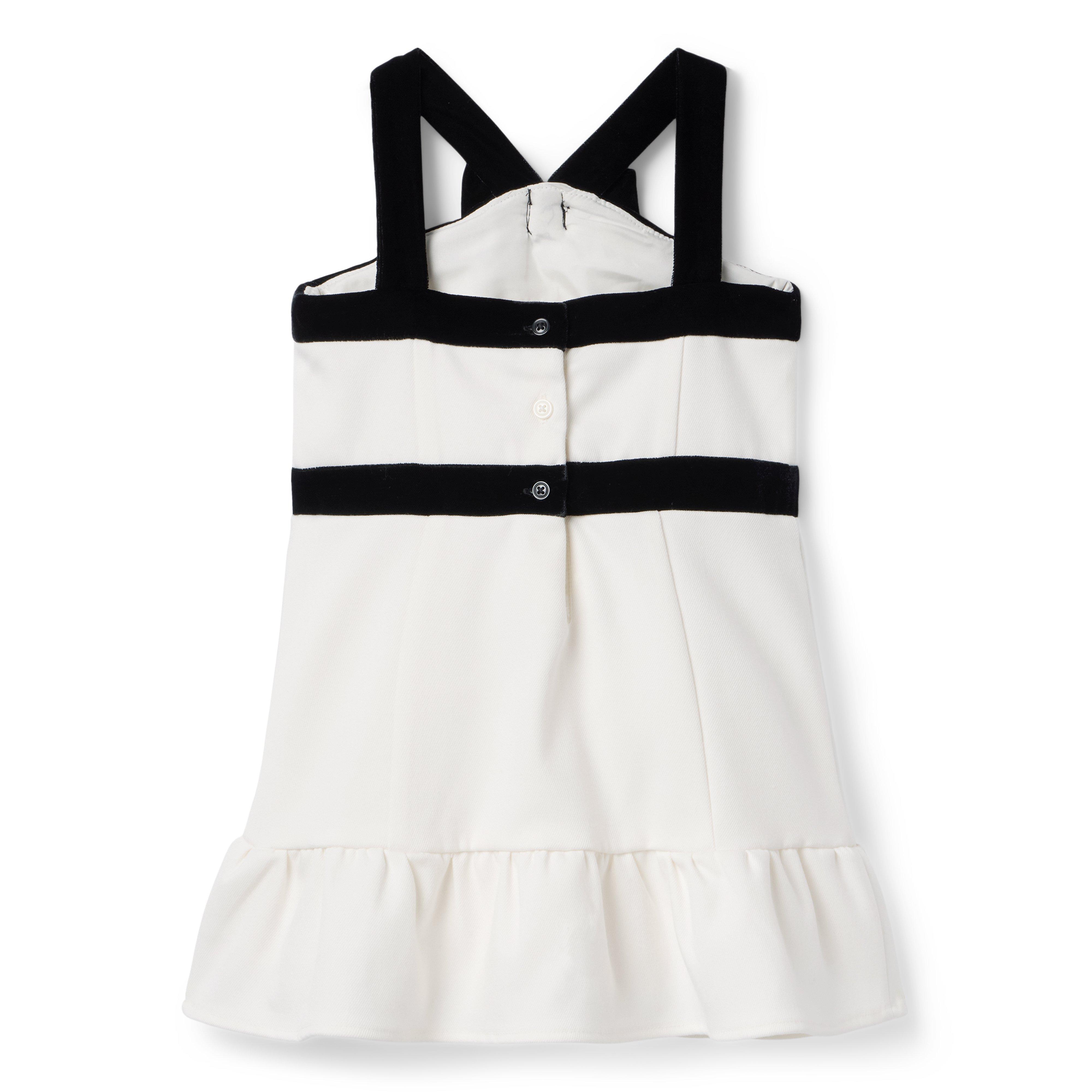 The Velvet Trim Bow Dress image number 1