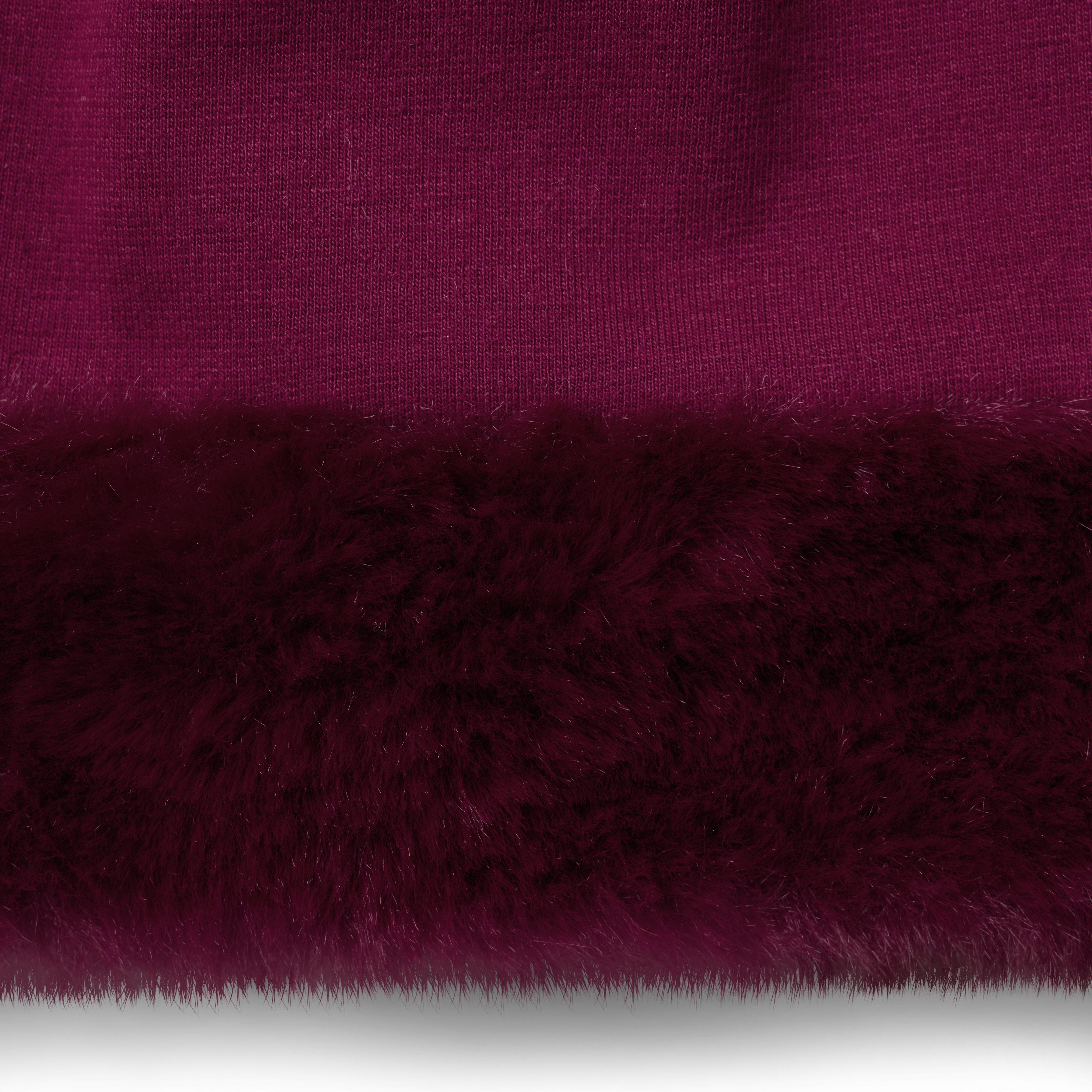 Bow Faux Fur Trim Top image number 1