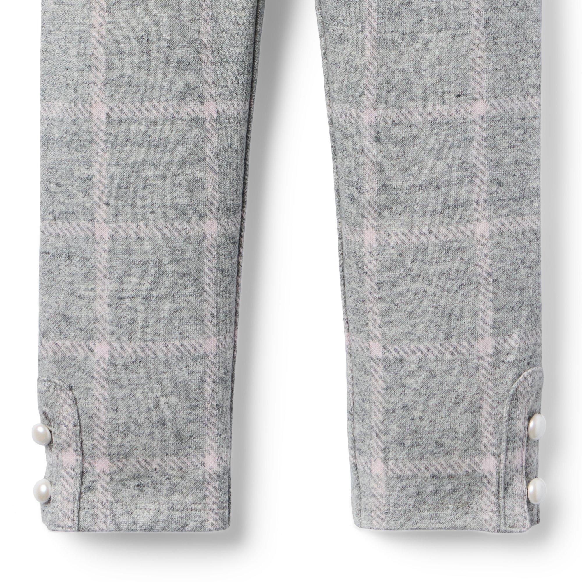Plaid Button Cuff Jacquard Pant image number 1