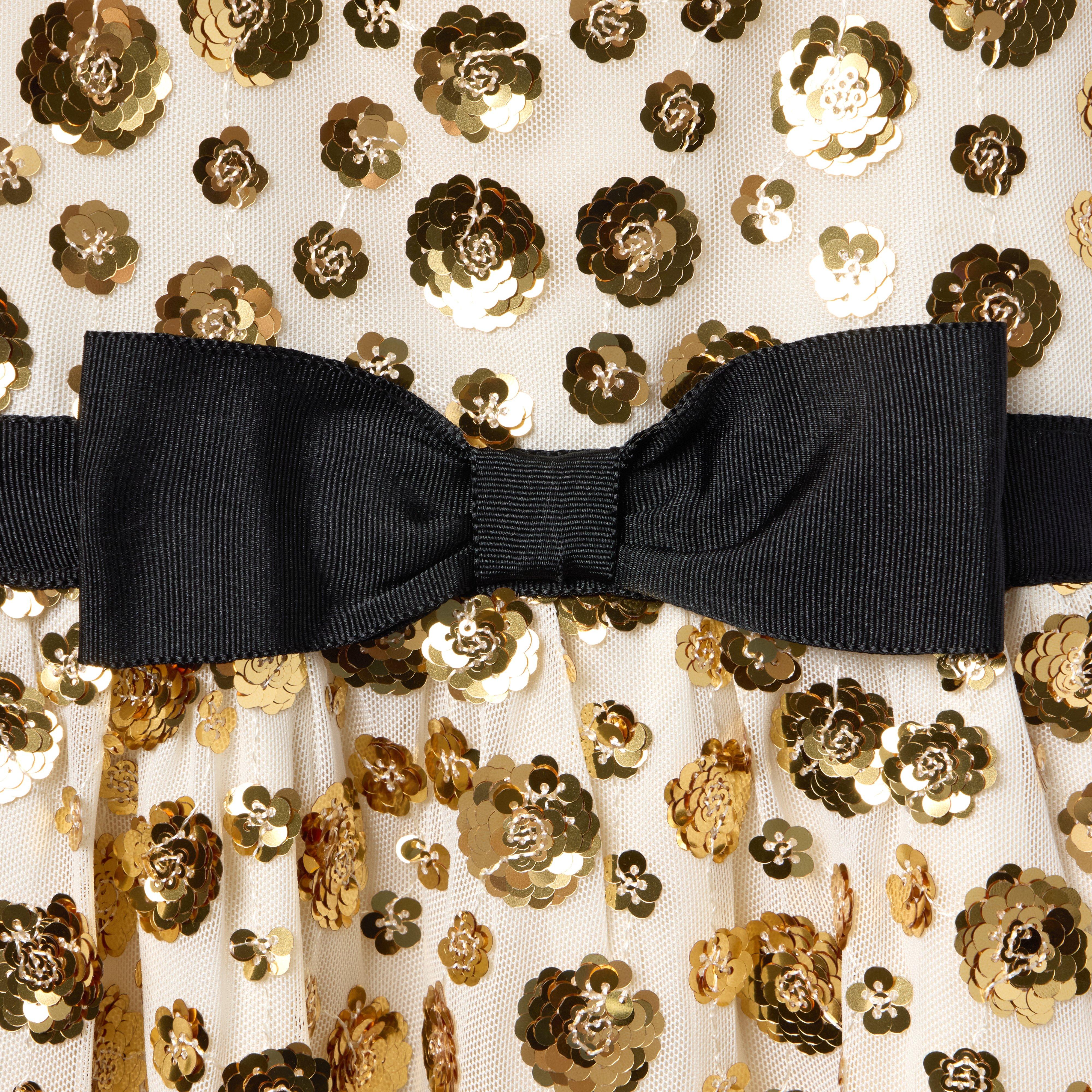The Floral Sequin Bow Dress image number 1