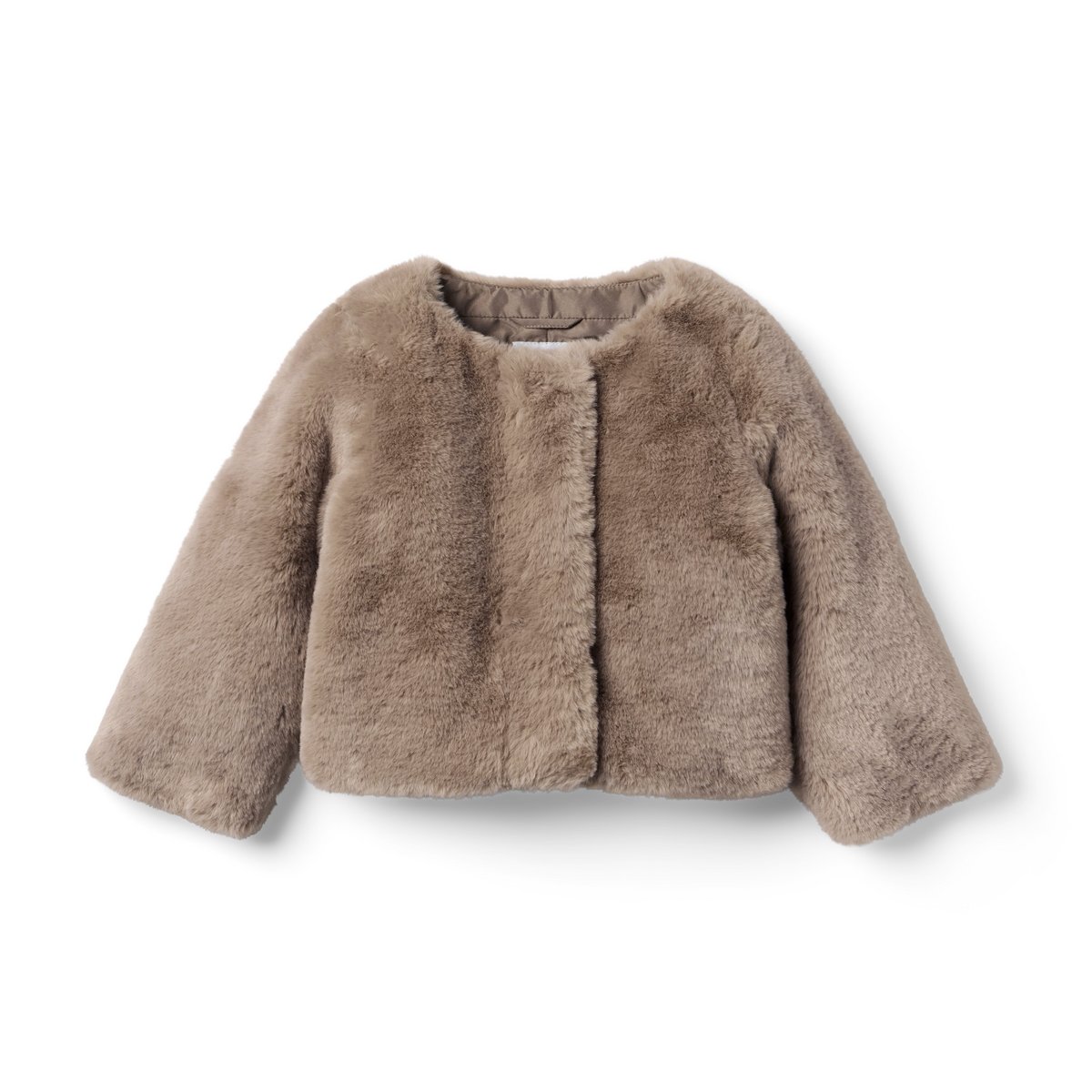 Куртка Janie and Jack The Chic Faux Fur для девочек, цвет: Светлый коричневый
