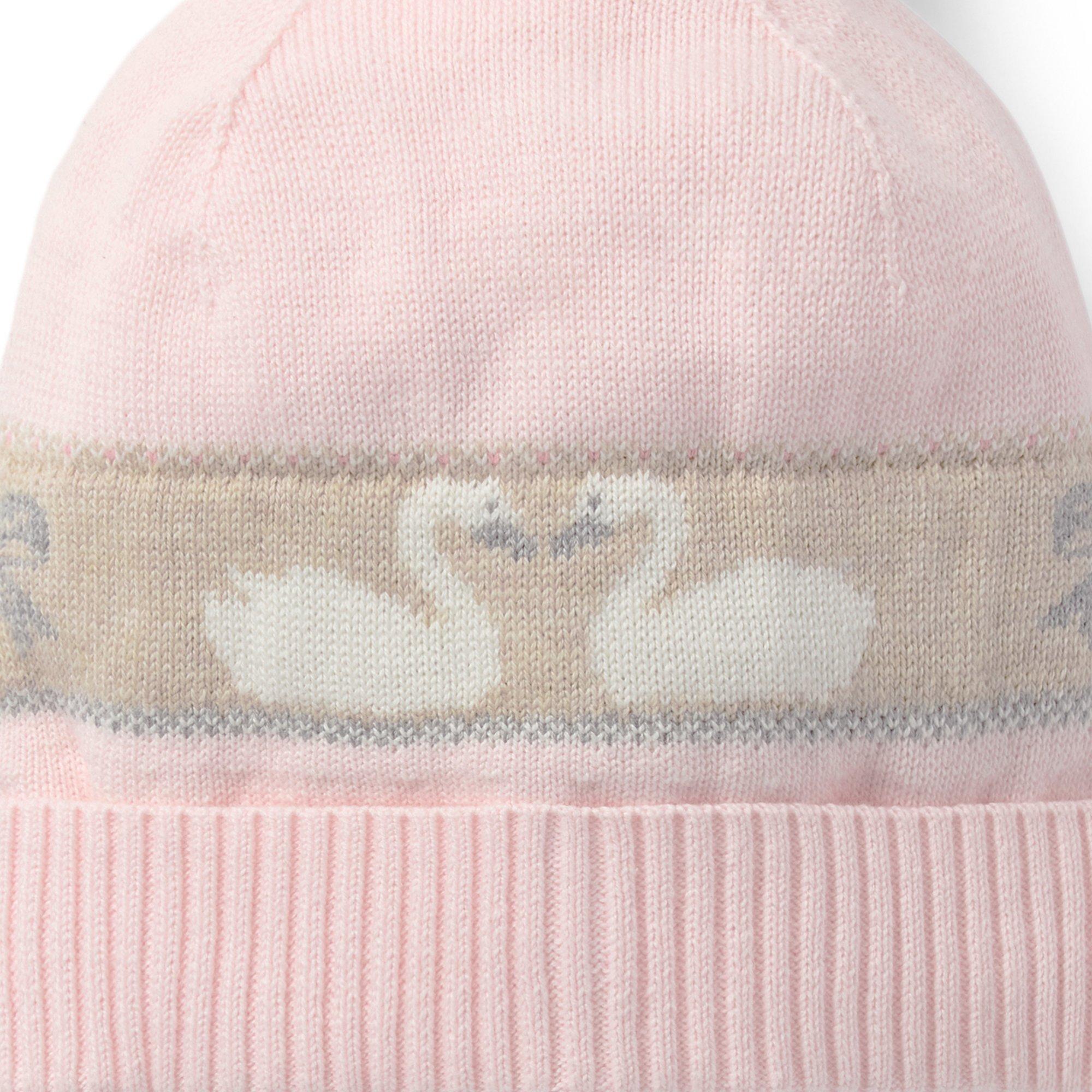 Baby Swan Fair Isle Pom Beanie image number 1