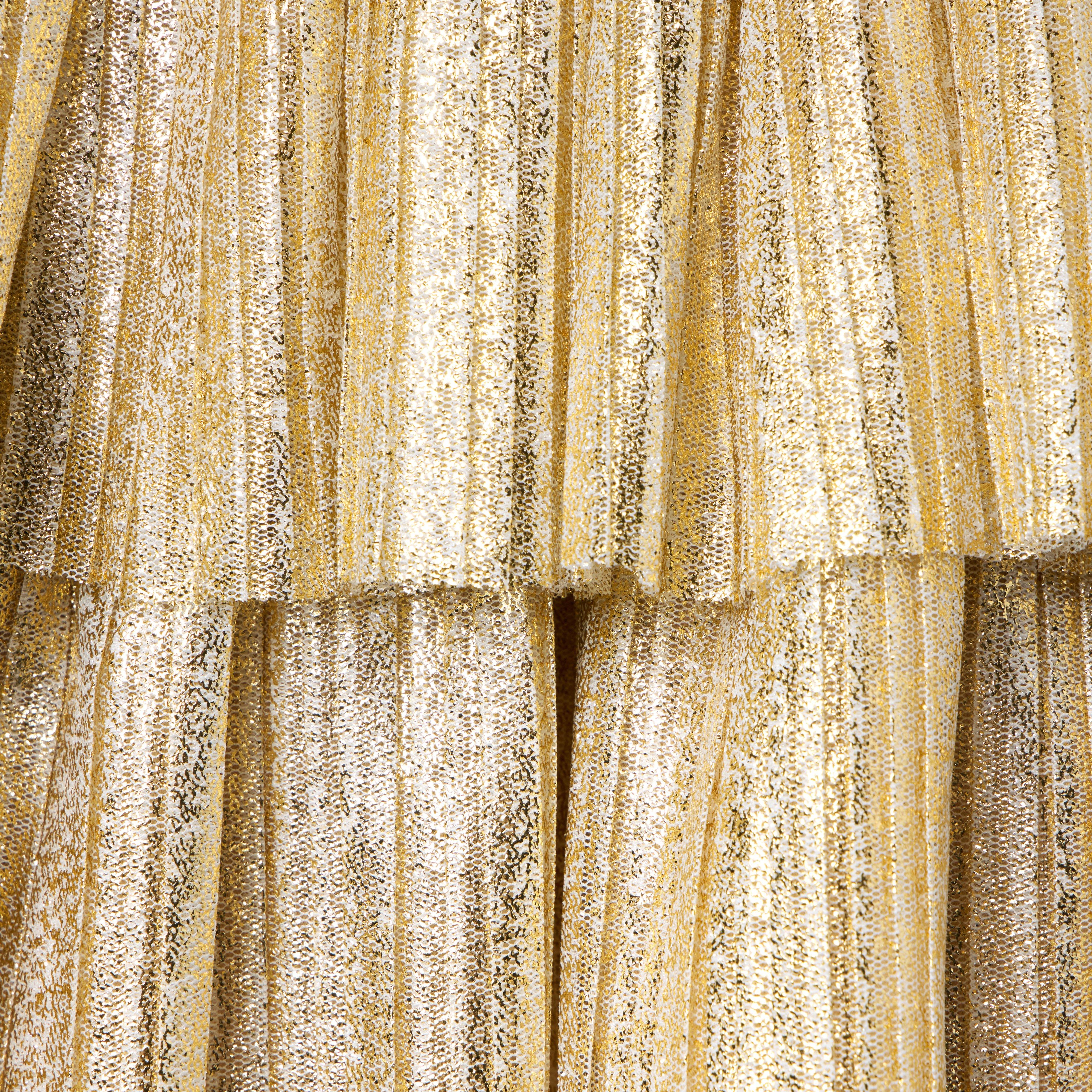 Metallic Pleated Skirt image number 1