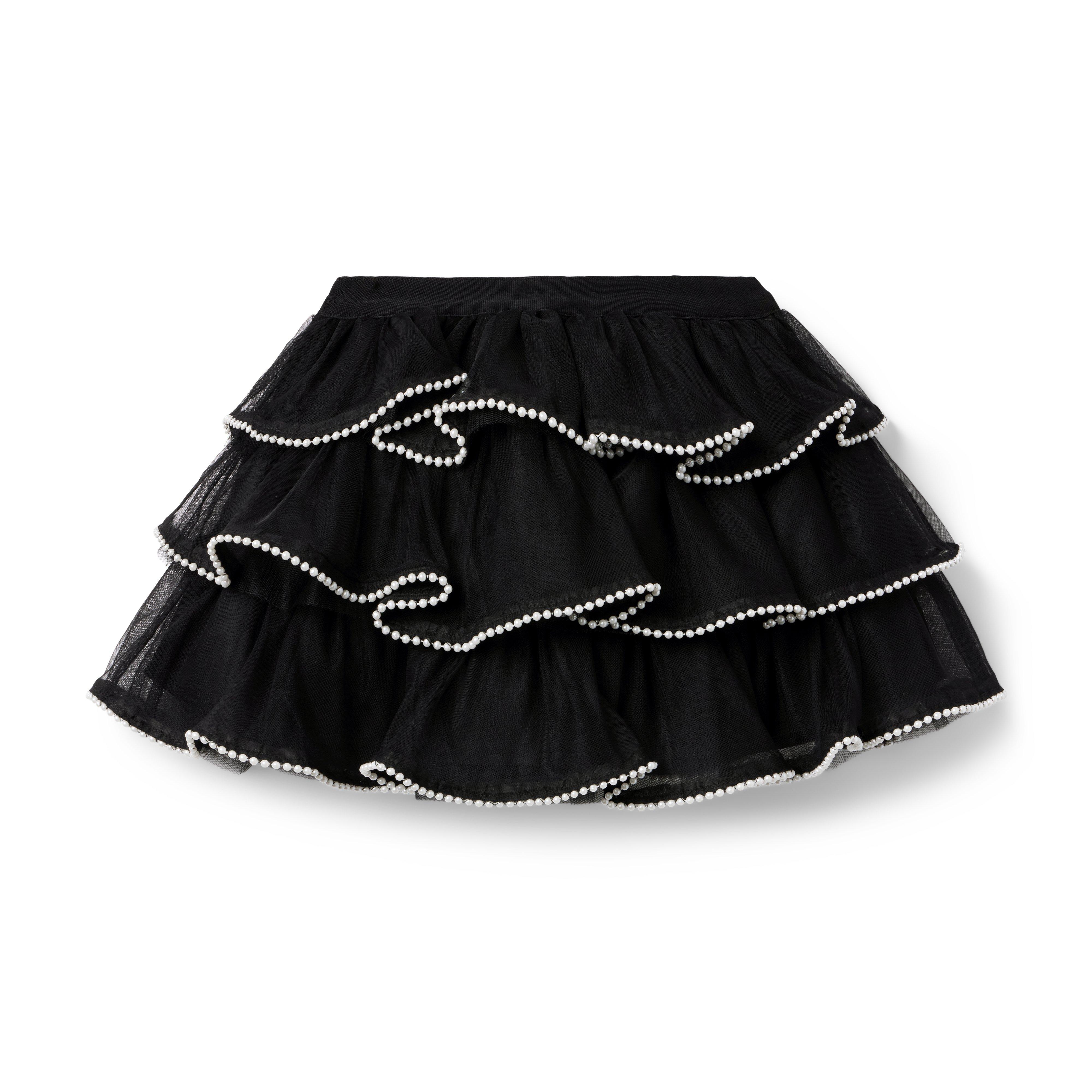 Pearl Trim Tulle Skirt image number 2