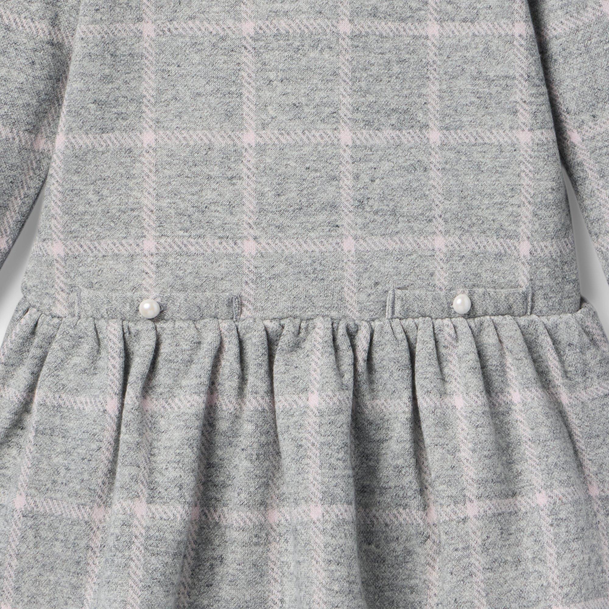 Girl Grey Wind Plaid Plaid Collared Jacquard Dress by Janie and Jack