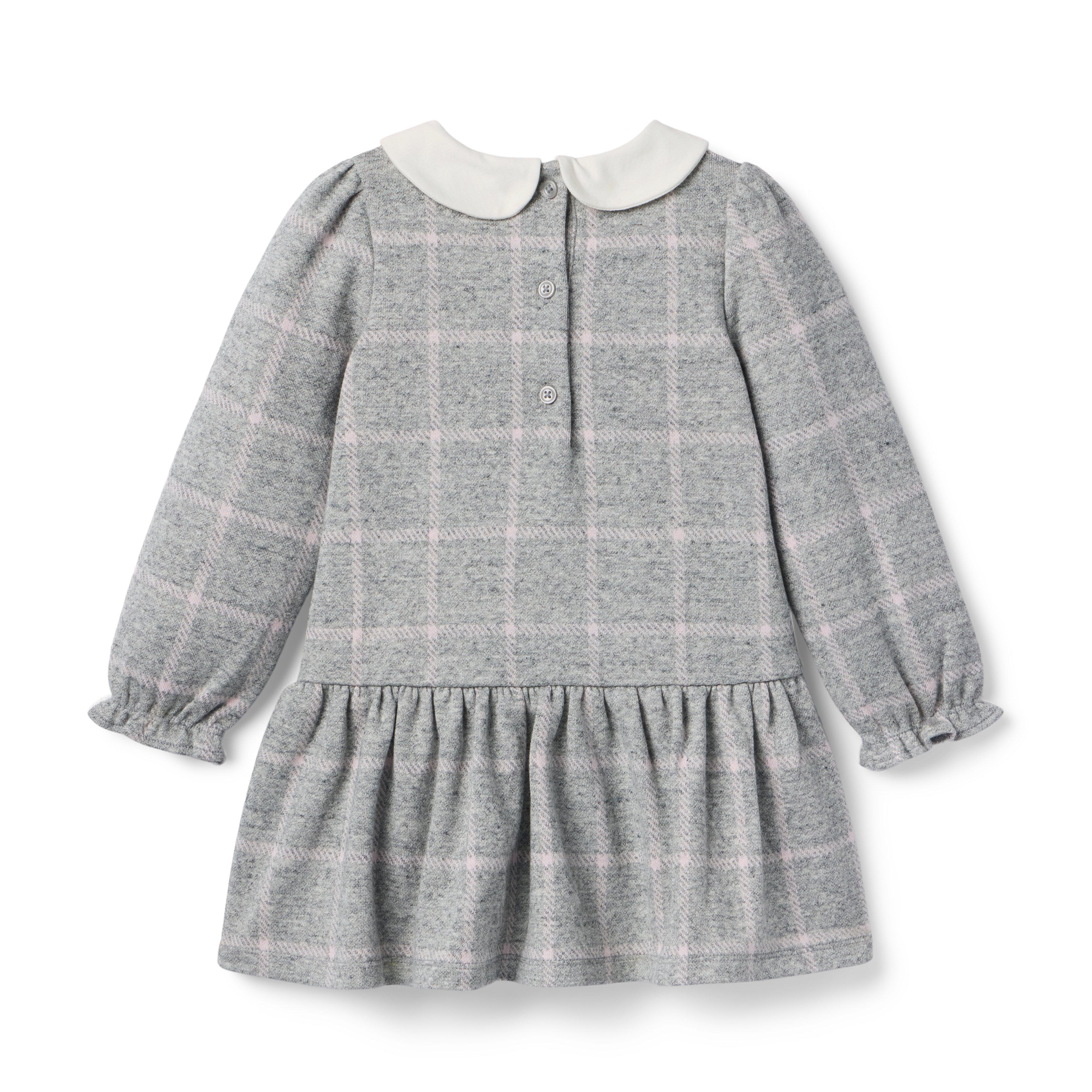 Girl Grey Wind Plaid Plaid Collared Jacquard Dress by Janie and Jack