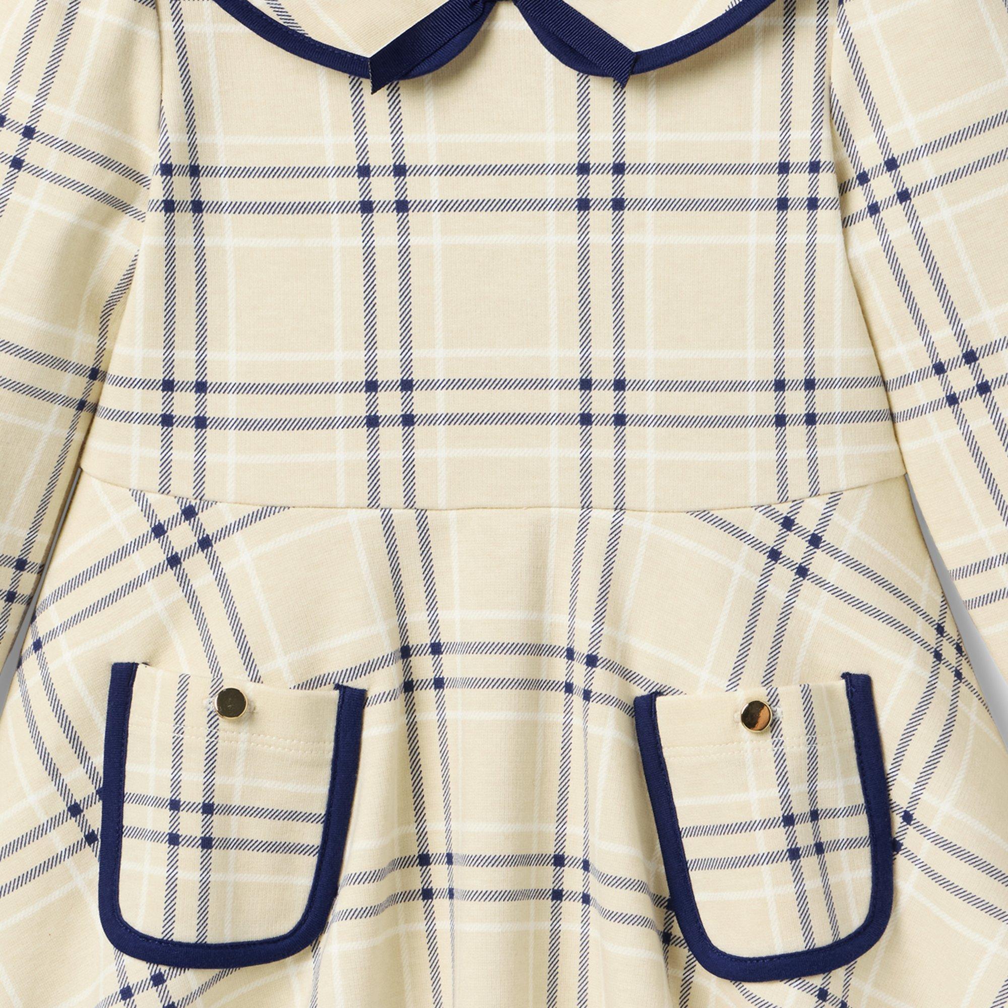 Plaid Collared Ponte Dress image number 2