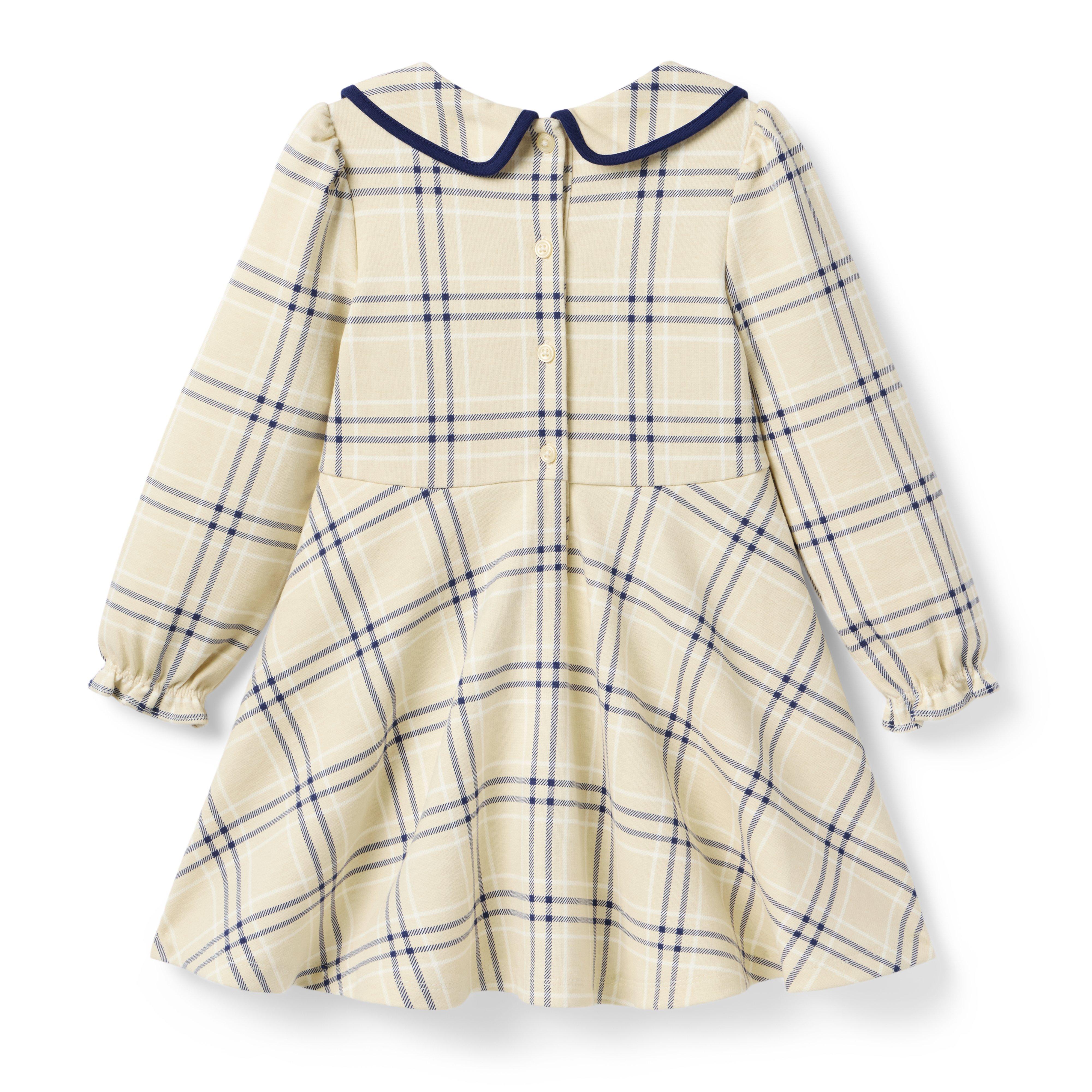 Plaid Collared Ponte Dress image number 1