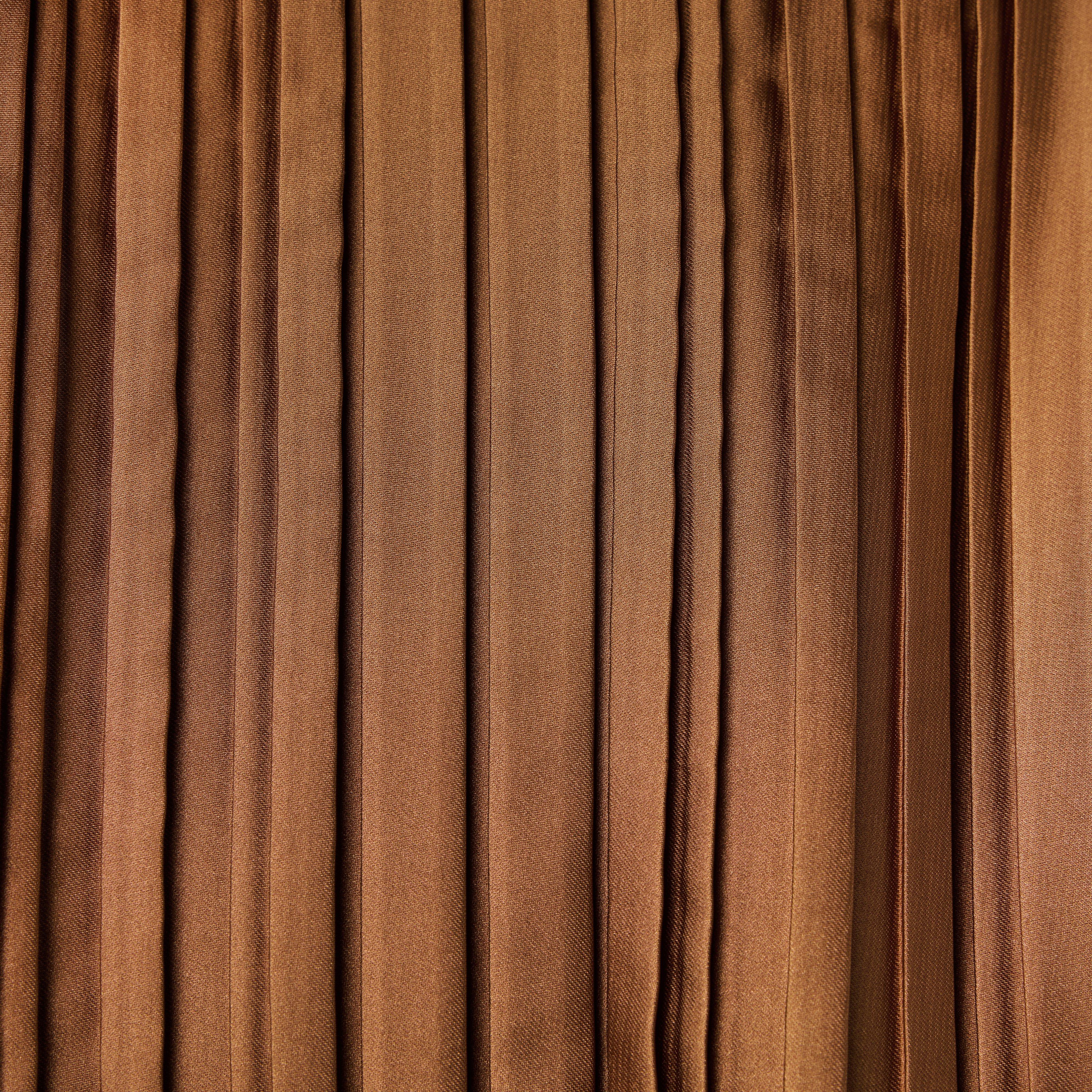 Pleated Satin Ruffle Dress image number 1