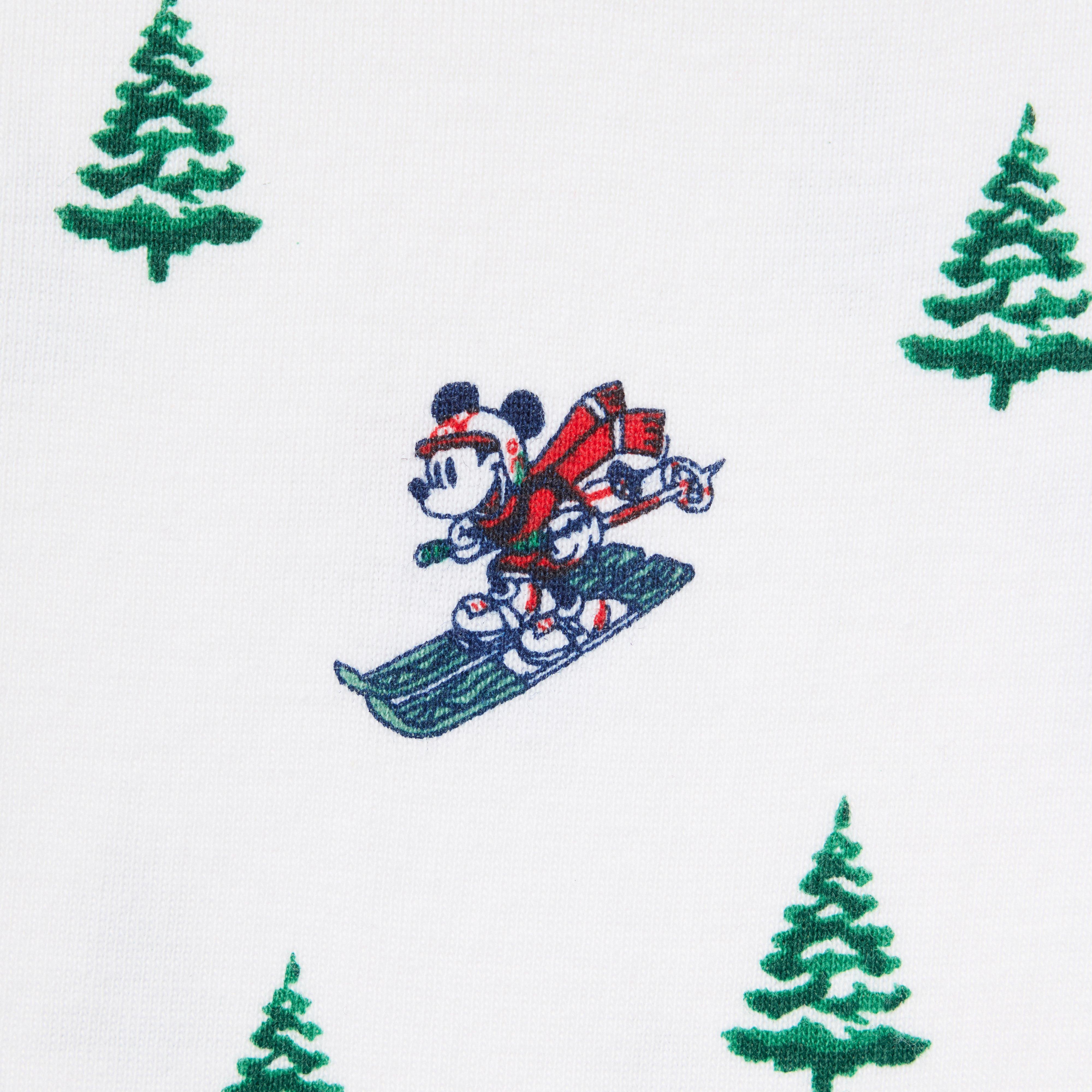 Organic Cotton Disney Mickey Mouse Ski Tree Pajama image number 1