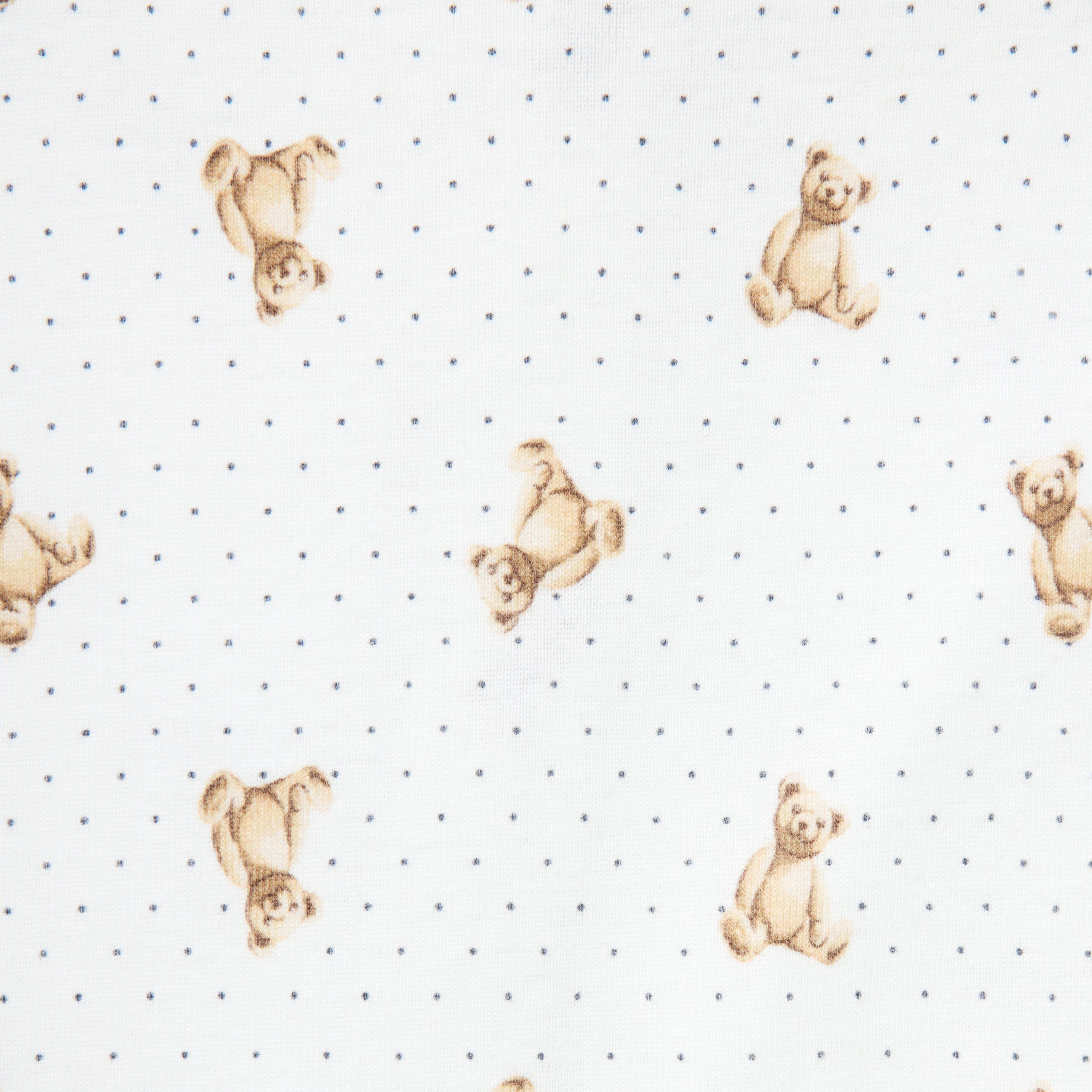 Baby Organic Cotton Teddy Bear Footed Pajama image number 1