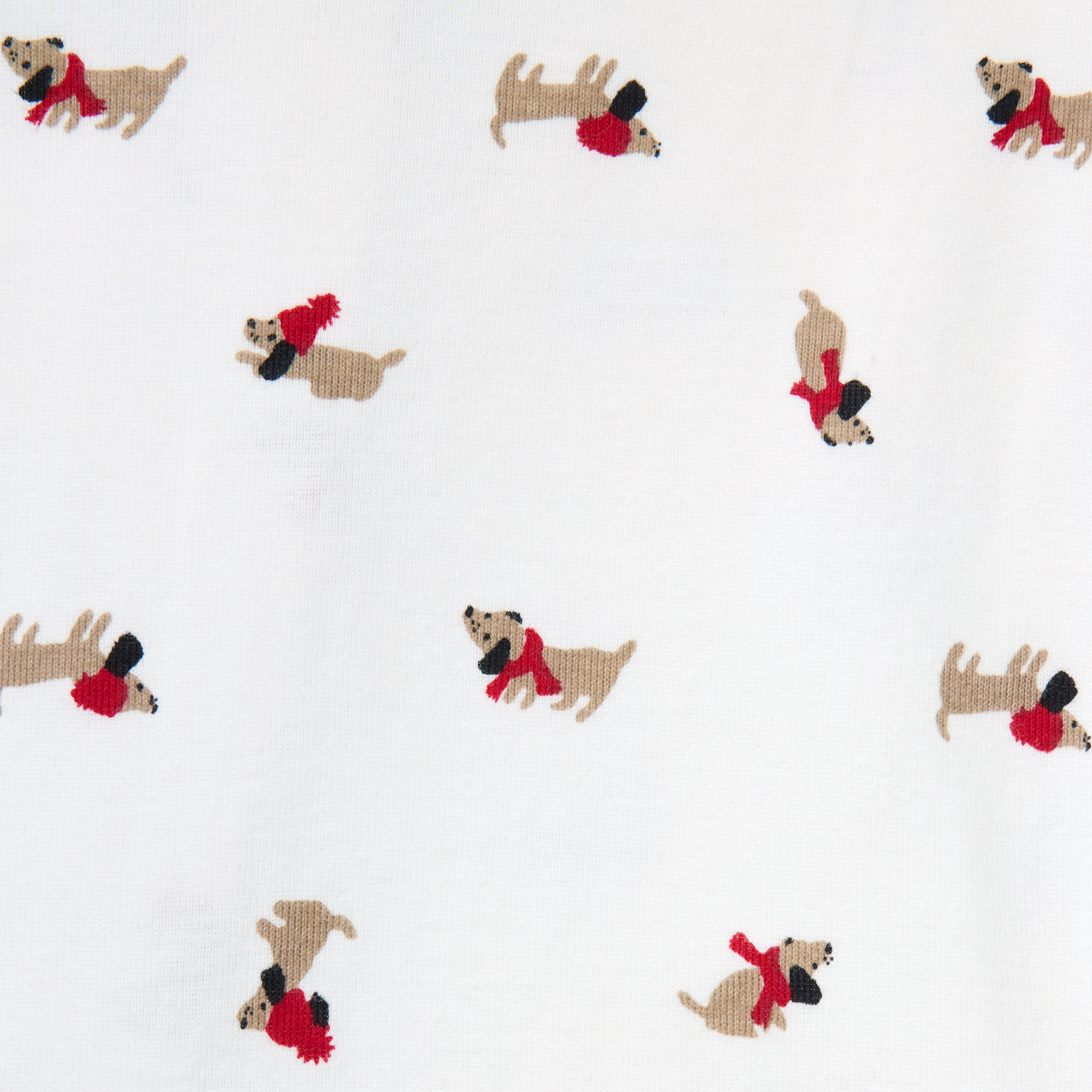 Baby Organic Cotton Cozy Dog Footed Pajama image number 1