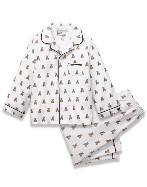 Petite Plume Kids Twill Pajama Set in Teddy Tales