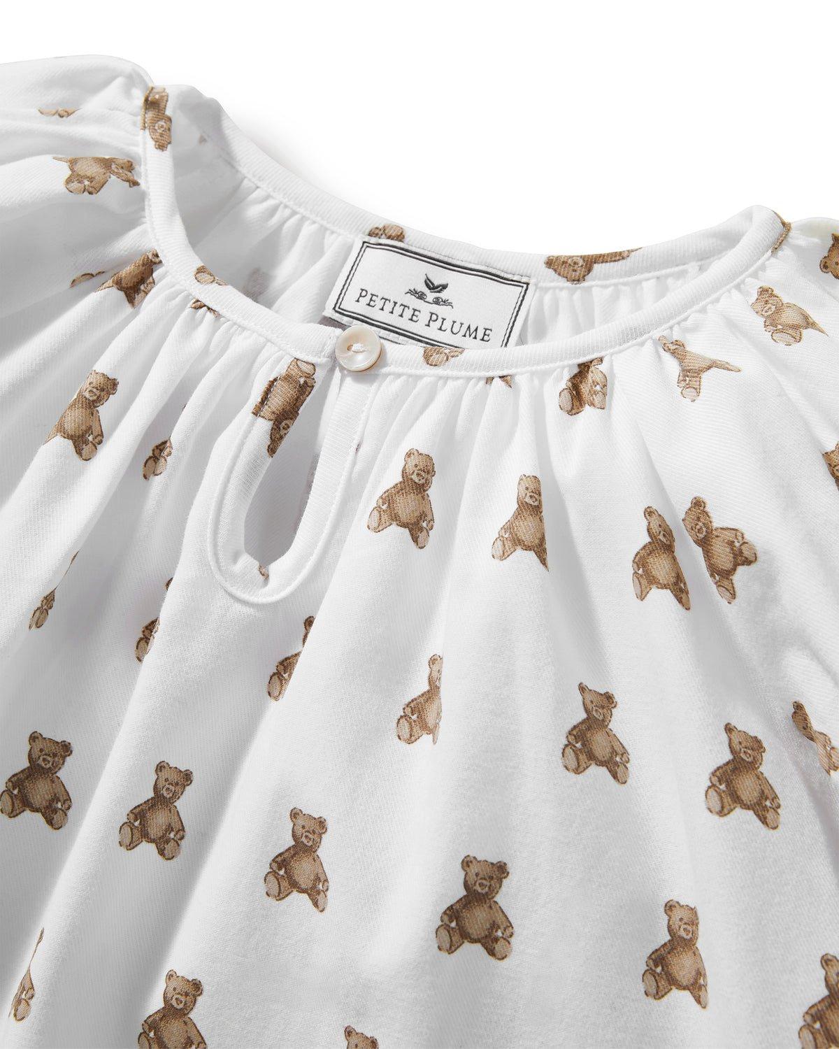 Petite Plume Kids Delphine Nightgown in Teddy Tales image number 2