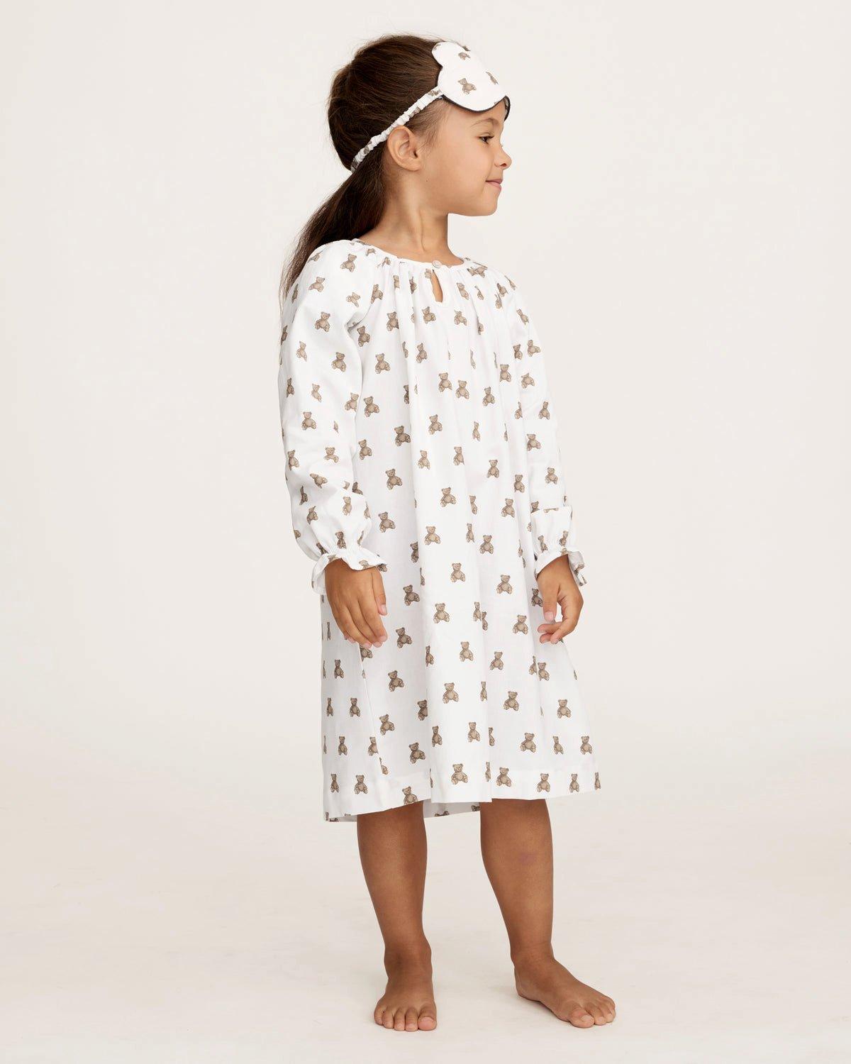 Petite Plume Kids Delphine Nightgown in Teddy Tales image number 3