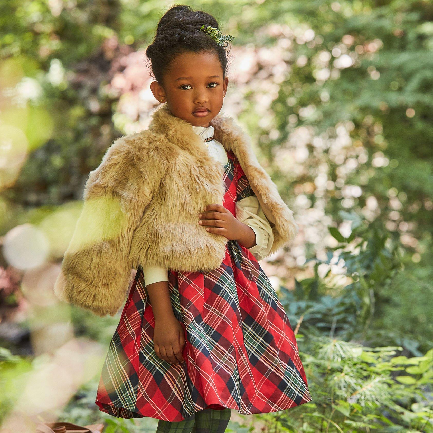 Collections Bradbury Red Plaid Plaid Puff Sleeve Dress by Janie and Jack