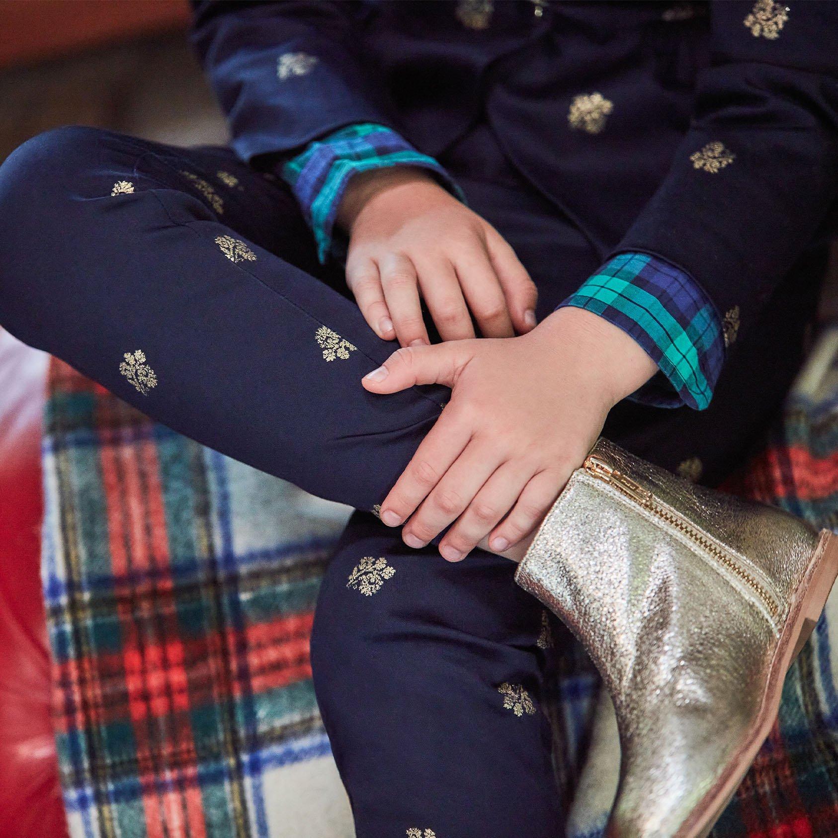 Glitter Floral Sateen Pant image number 3