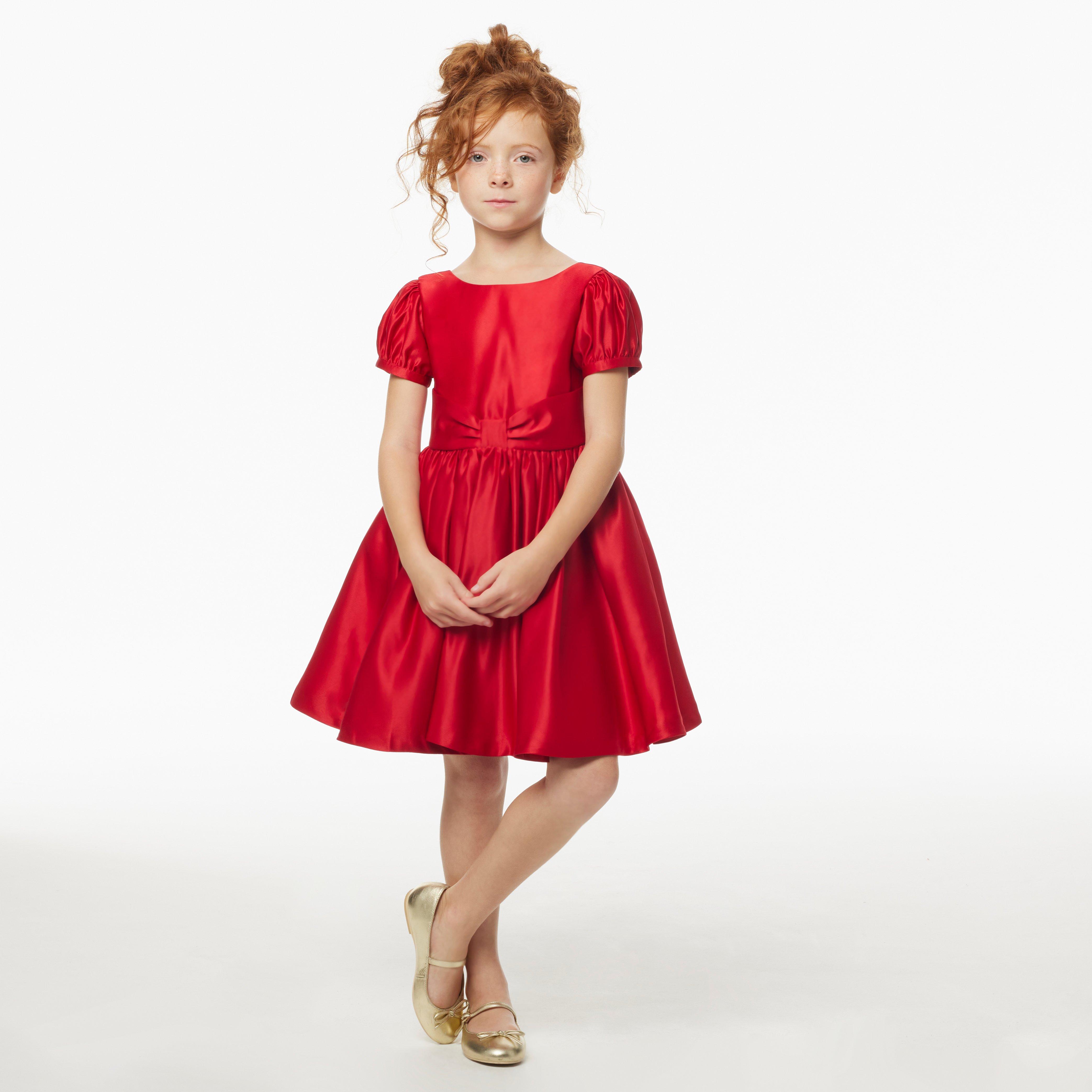 Collections Bradbury Red Satin Bow Dress by Janie and Jack