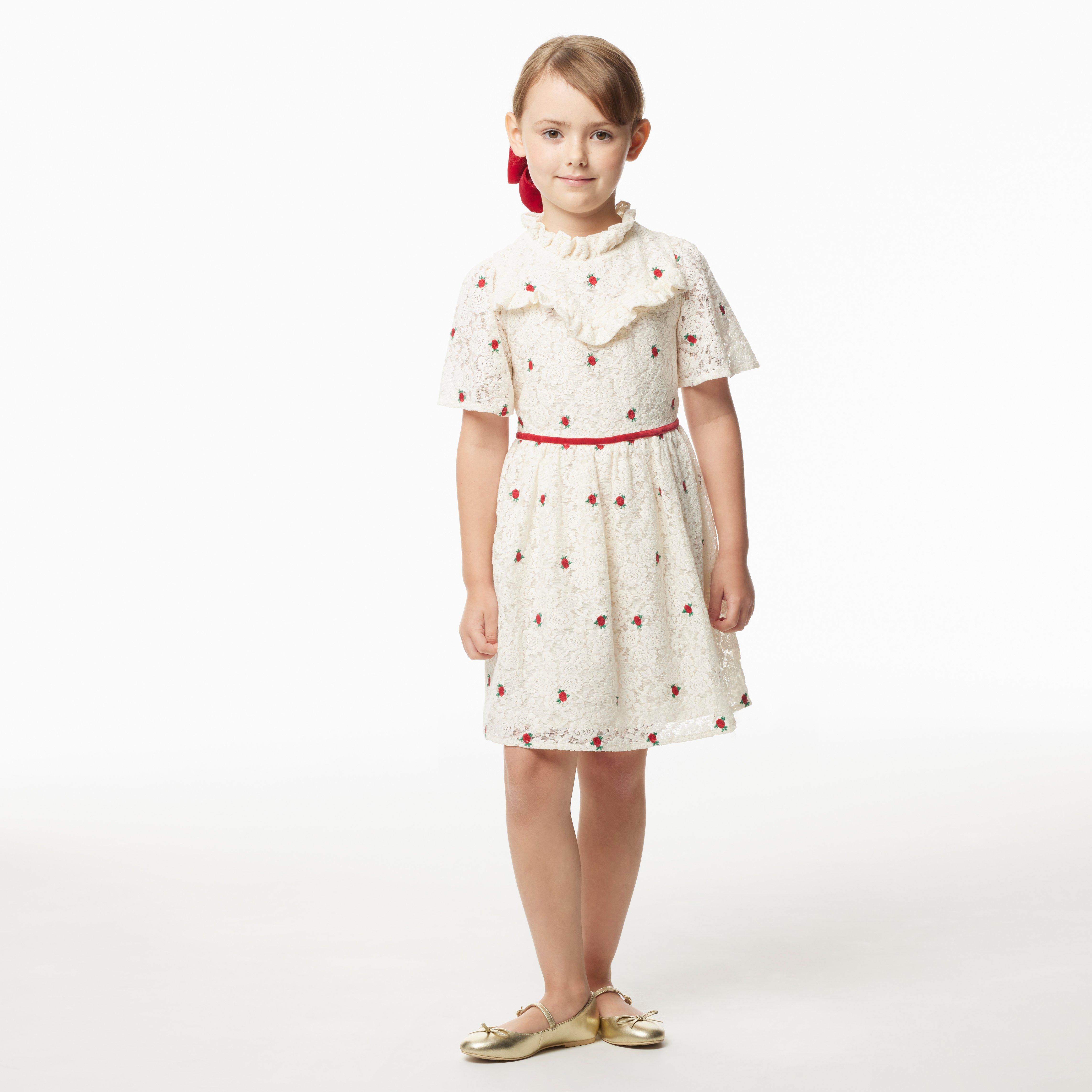 GUCCI KIDS GIRLS GG VELVET DRESS 8 YEARS