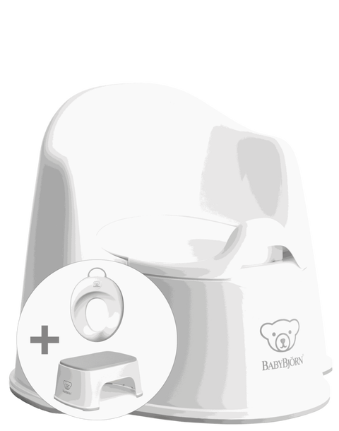 Potty Training Bundle, White/Grey