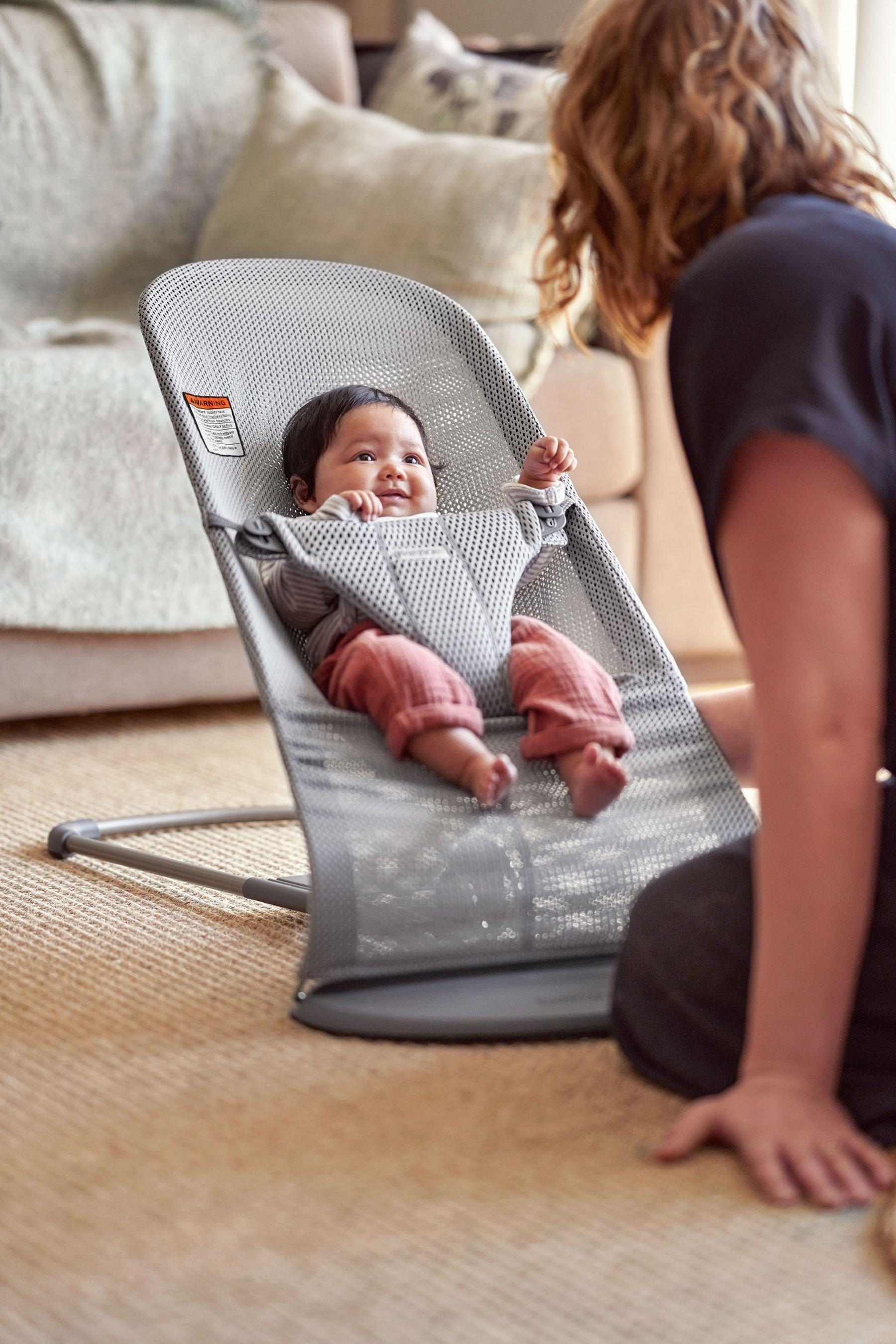 Baby Bouncer Bliss, Mesh, Gray image number 2
