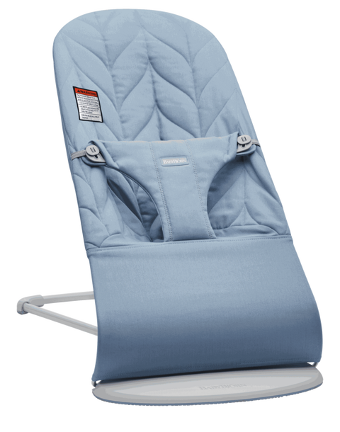 Baby Bouncer Bliss: Petal Quilt Woven | Blue