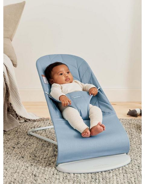 Baby Bouncer Bliss: Petal Quilt Woven | Blue
