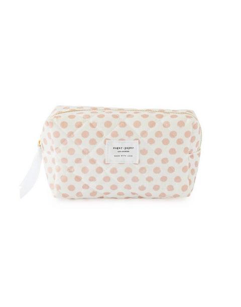 Rose Polka Dot Small Cosmetic Pouch