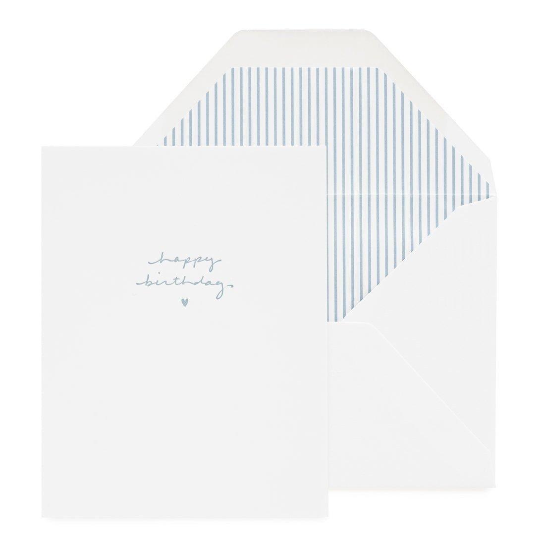 Blue Happy Birthday Greeting Card