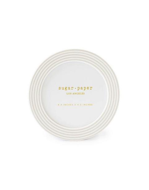 Grey Stripe Round Frame