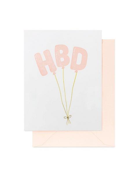 HBD Balloons Greeting Card