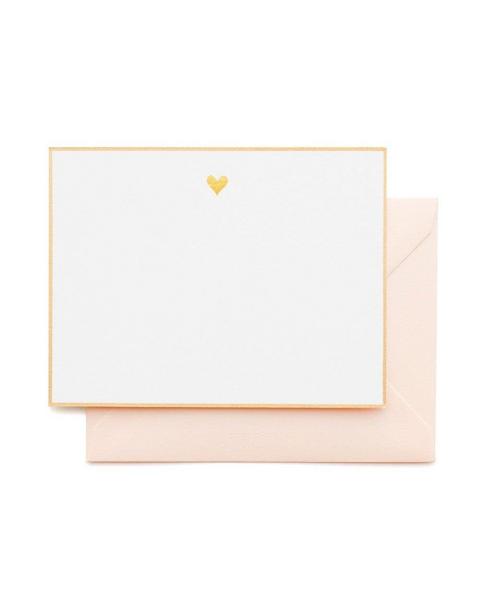 Gold Heart Note Set (6 Cards)